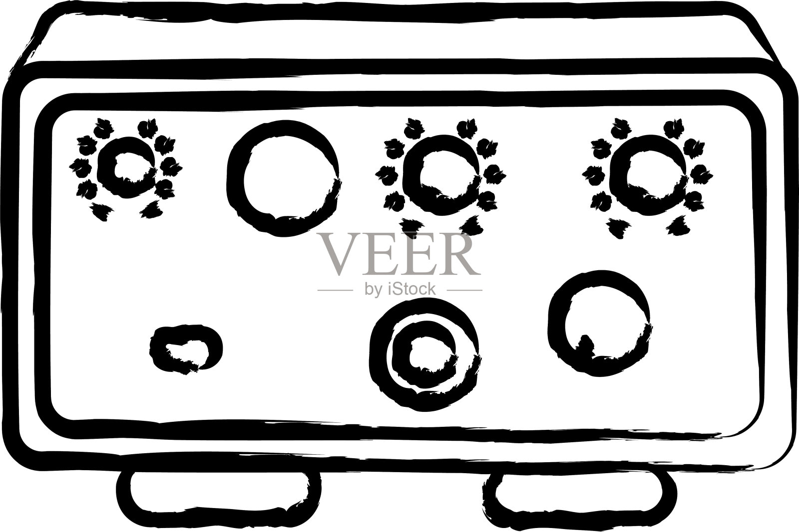 放大器箱手绘矢量插图插画图片素材
