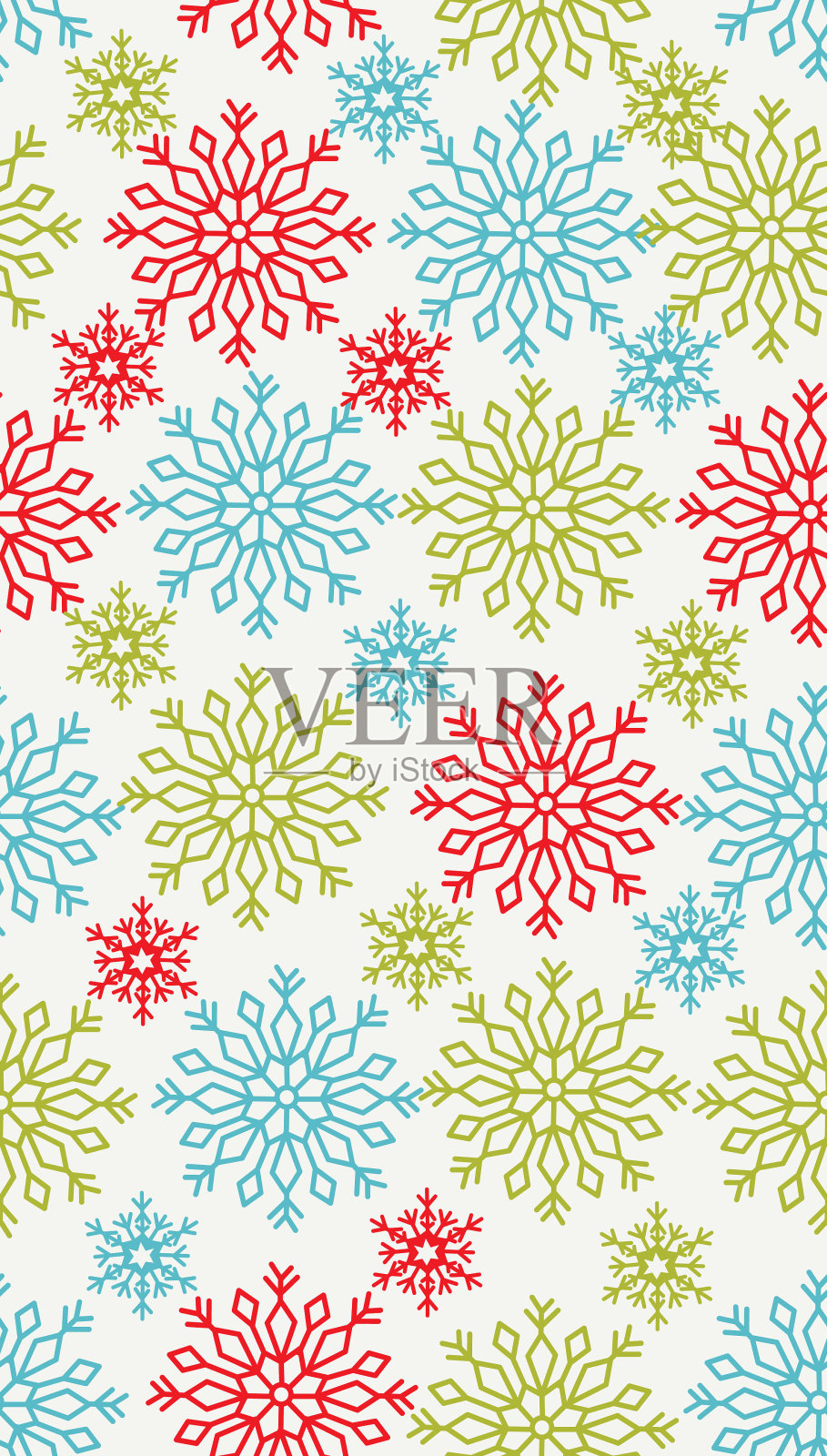 雪花无缝花纹。插画图片素材