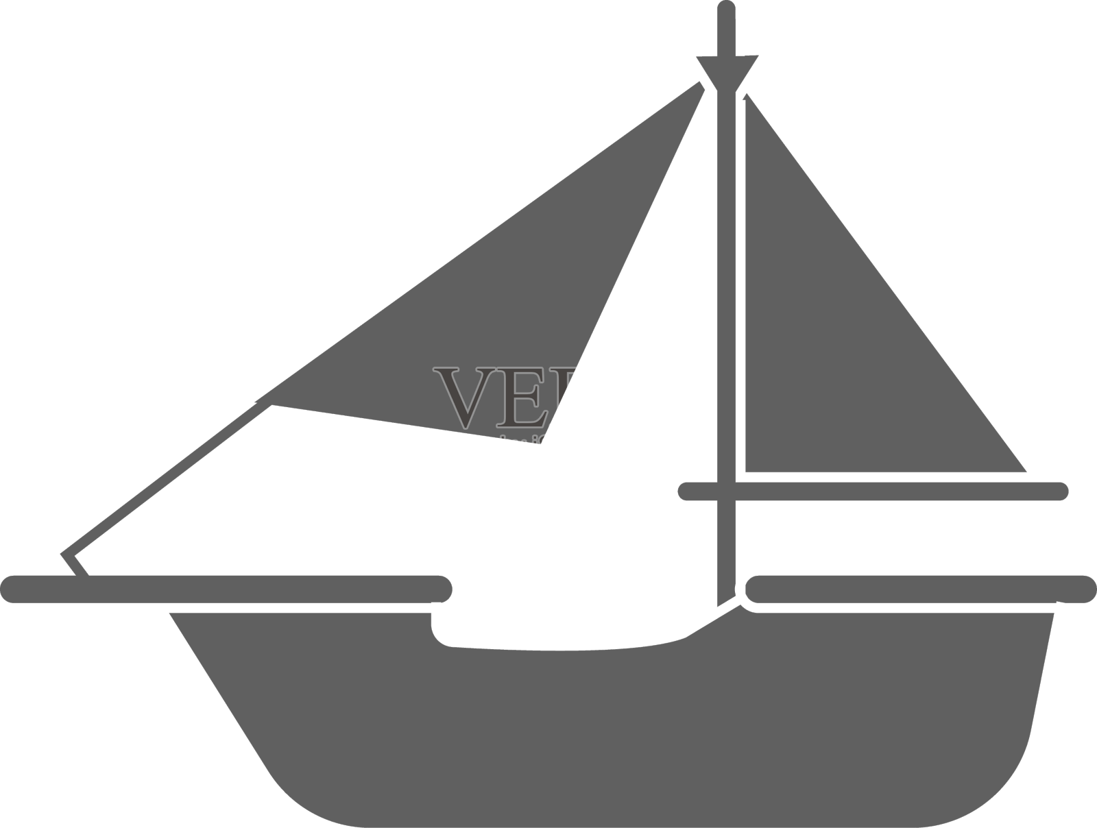 简单的历史船黑设计元素图片