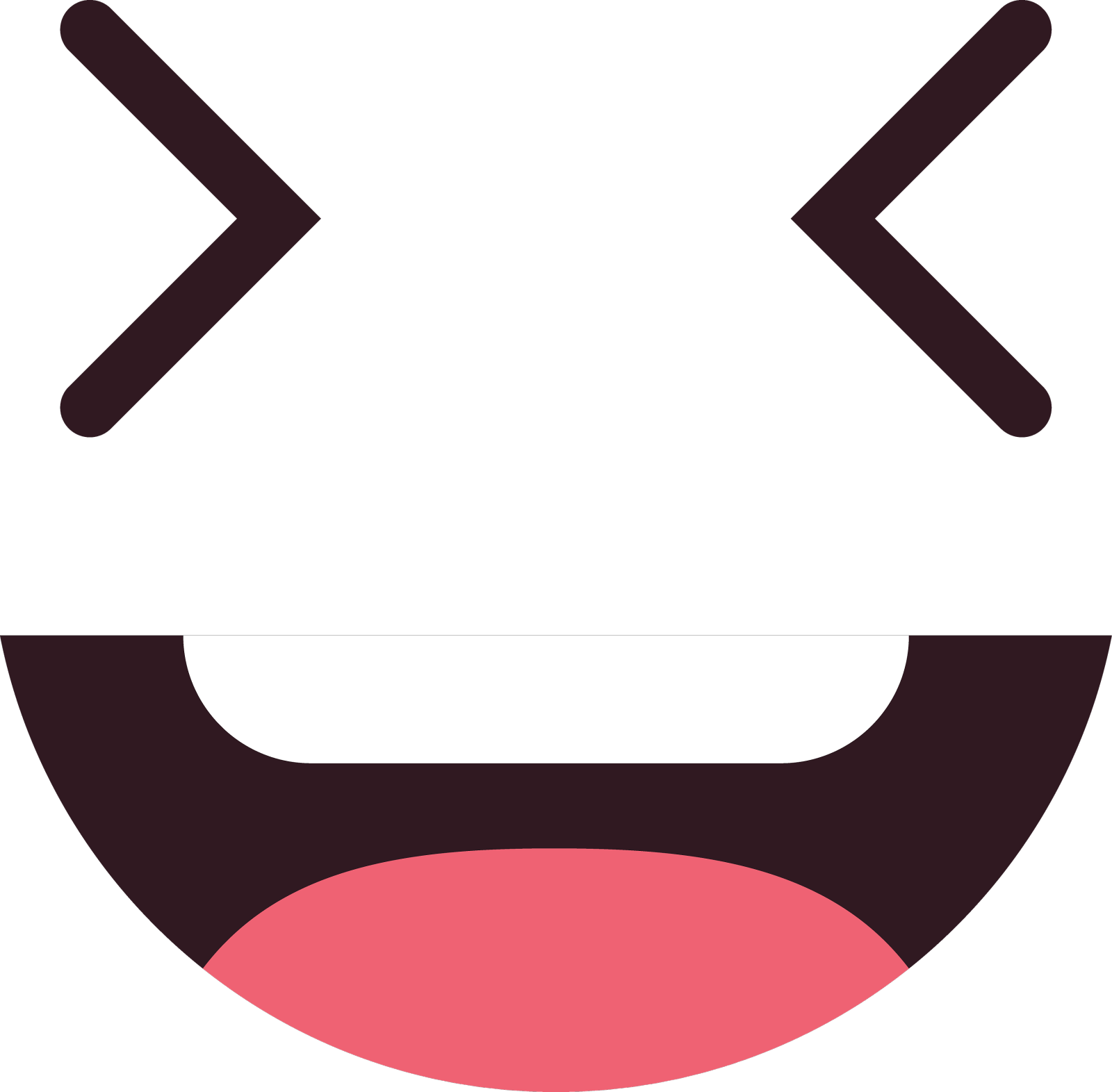 简单的斜视表情脸设计元素图片