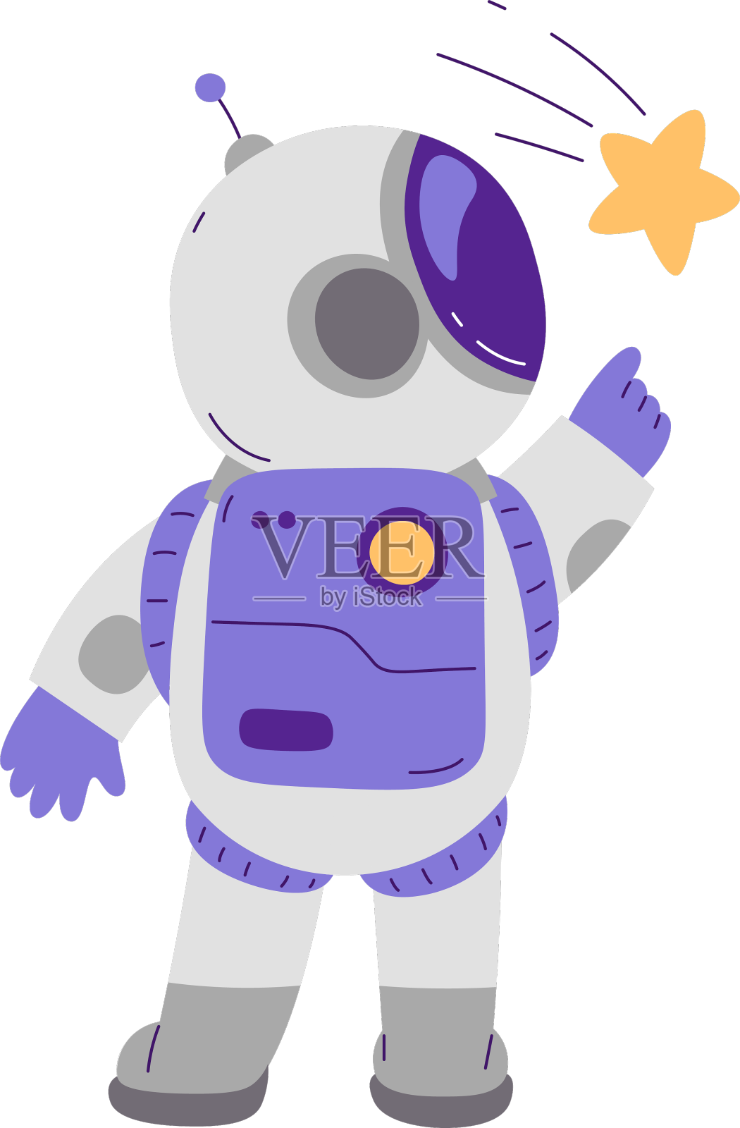 宇航员秀星设计元素图片