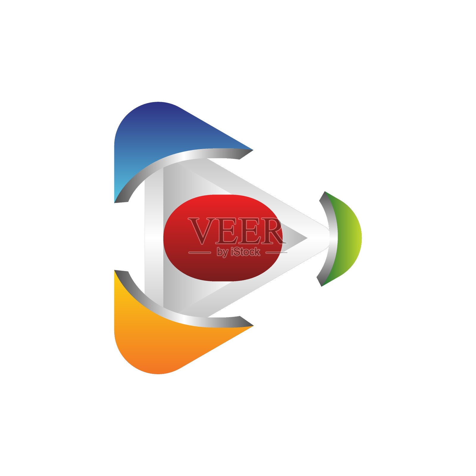 字母o媒体播放字母o标志设计模板设计元素图片