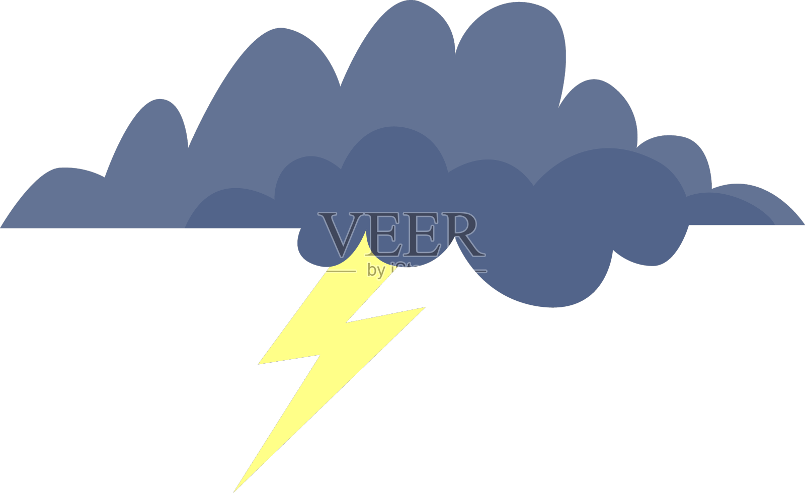 风暴云预报图标设计元素图片