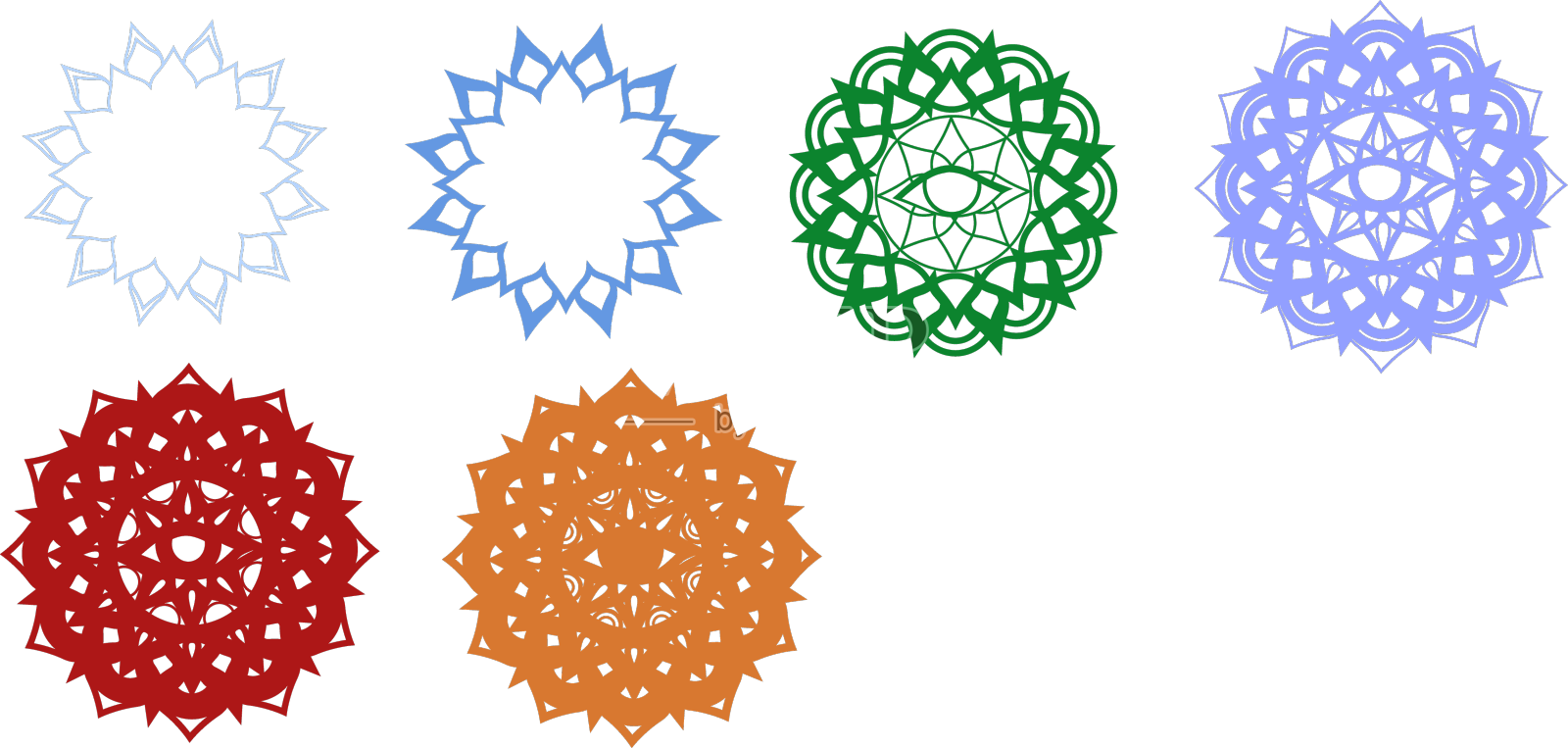 曼陀罗多层墙艺术激光切割文件设计元素图片