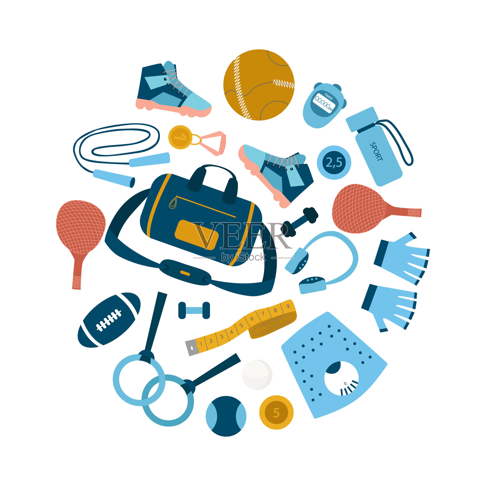 为网络的运动信息图形图标的概念插画图片素材