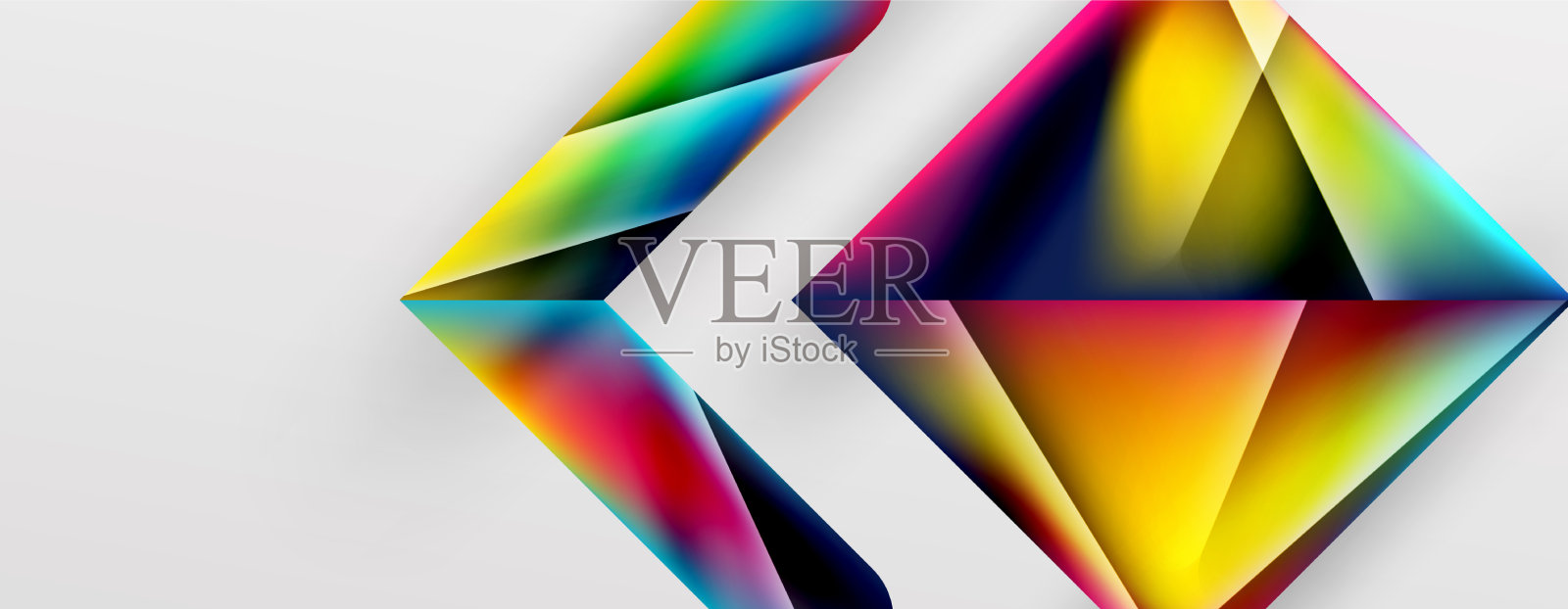 三角形流体颜色渐变抽象背景插画图片素材