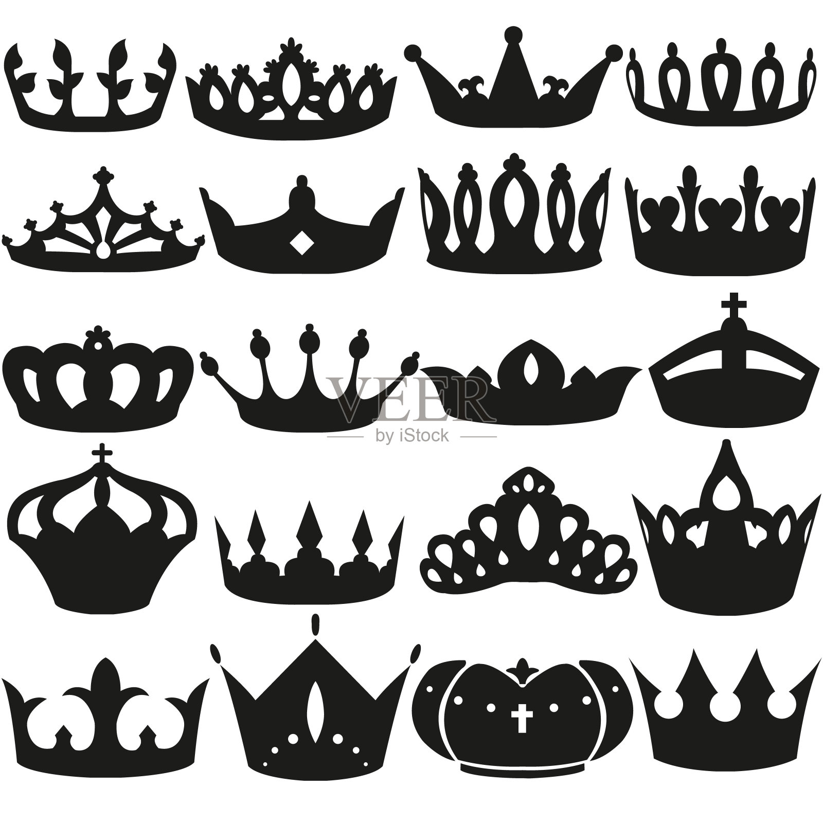 黑色的头饰插画图片素材