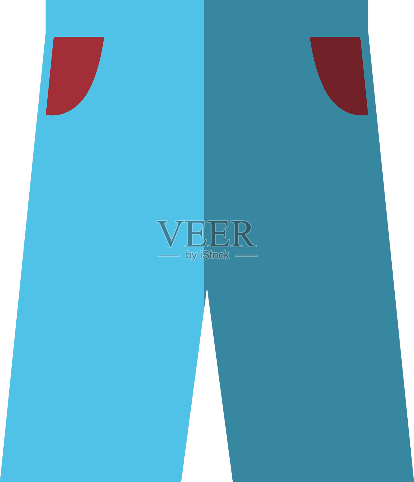 牛仔短口袋设计元素图片