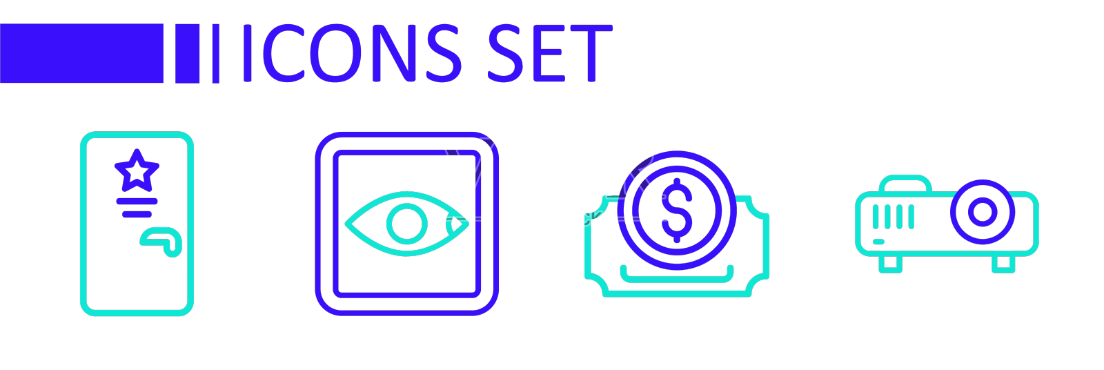 集线电影电影媒体放映机电影票设计元素图片