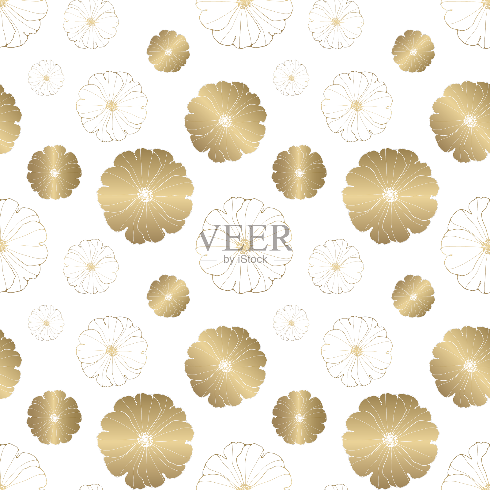 豪华无缝花纹设计元素图片