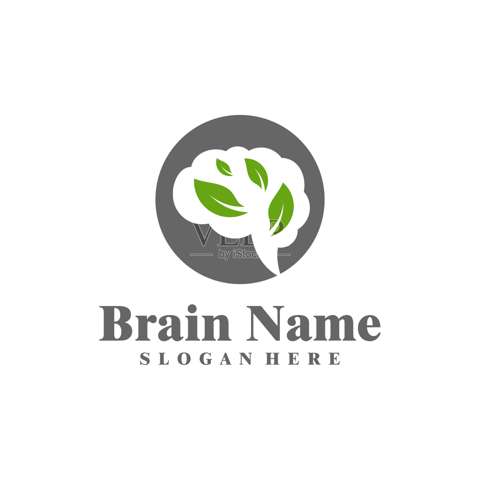 自然脑标志设计创意脑用设计元素图片