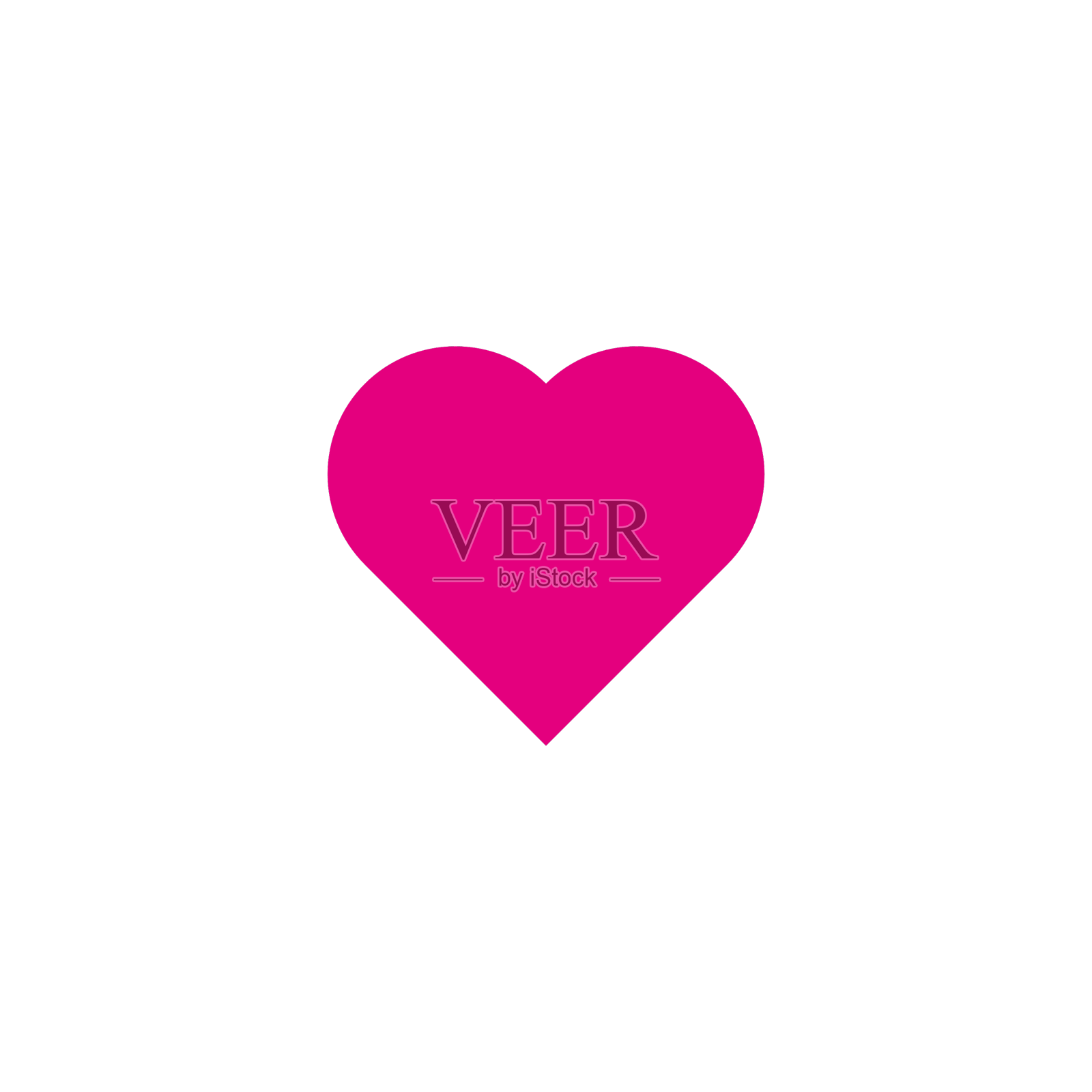 心形几何符号简单的标志设计元素图片