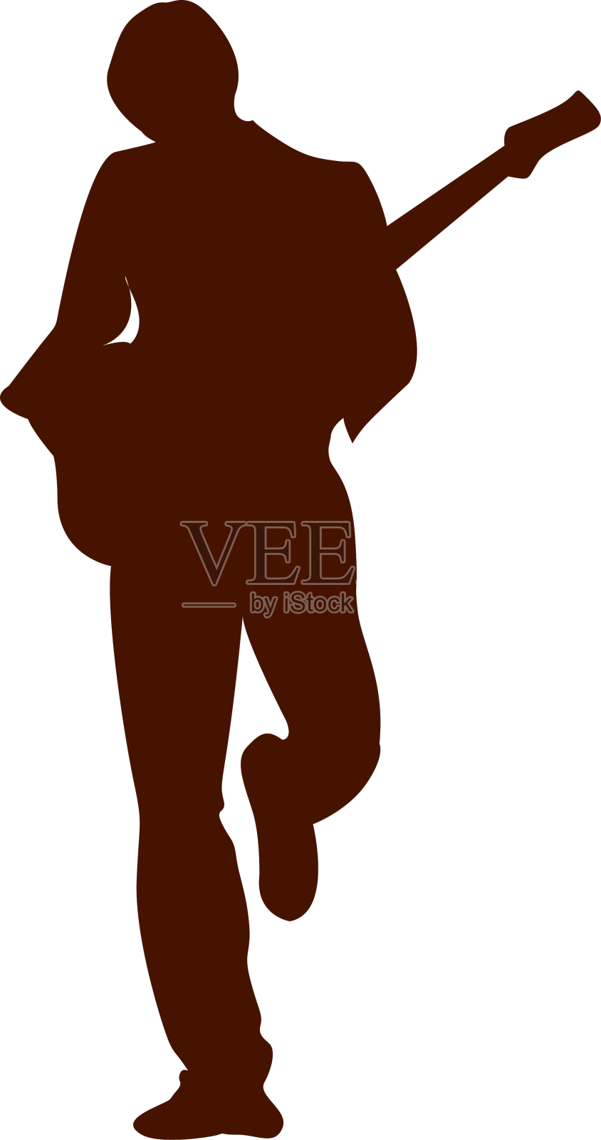 音乐吉他手剪影设计元素图片