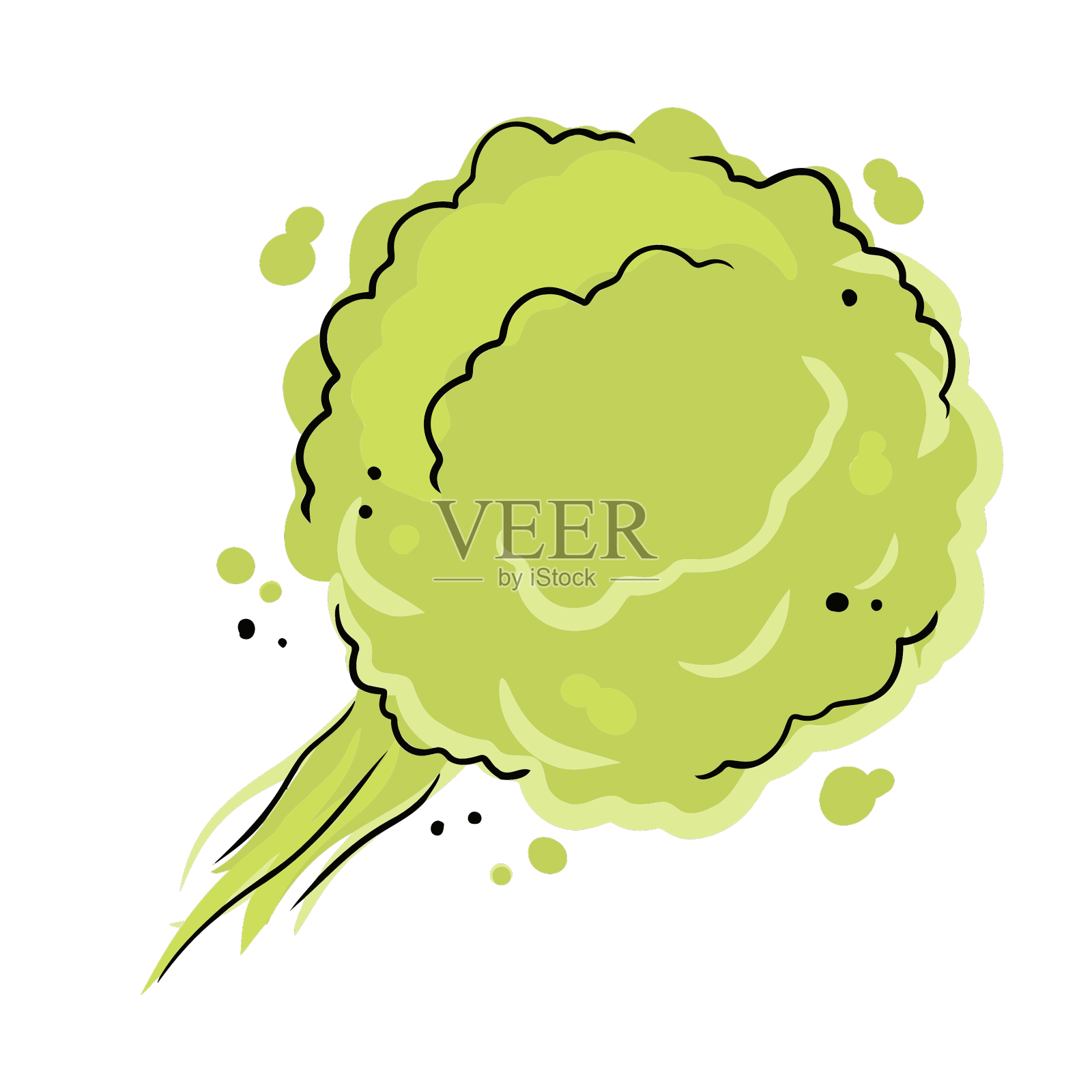 放屁和闻气臭云的效果设计元素图片