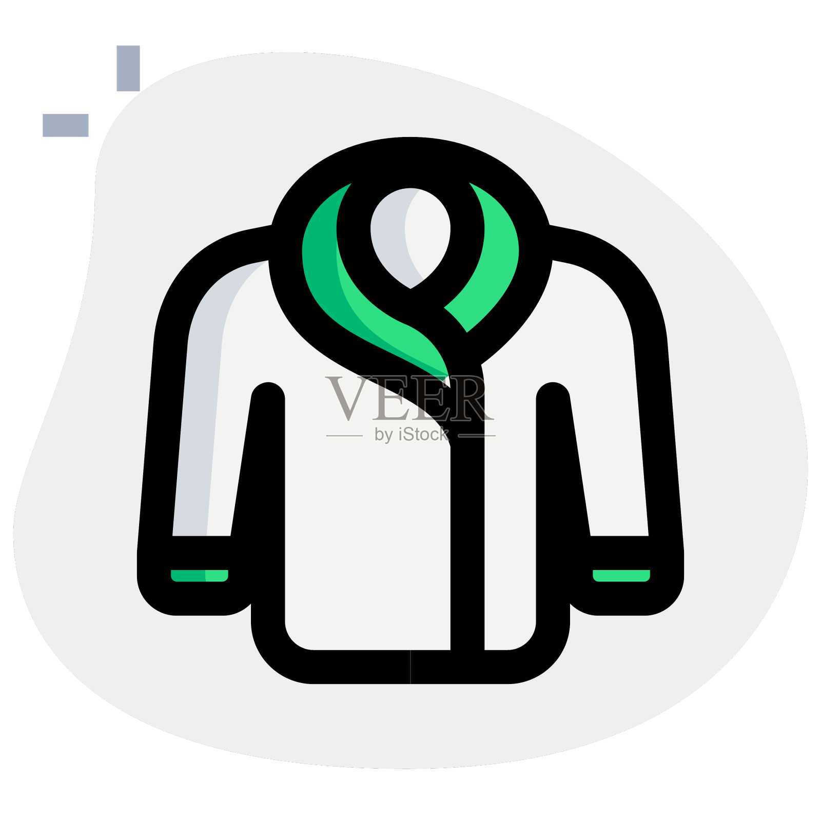 冬天带保暖垫的外衣设计元素图片