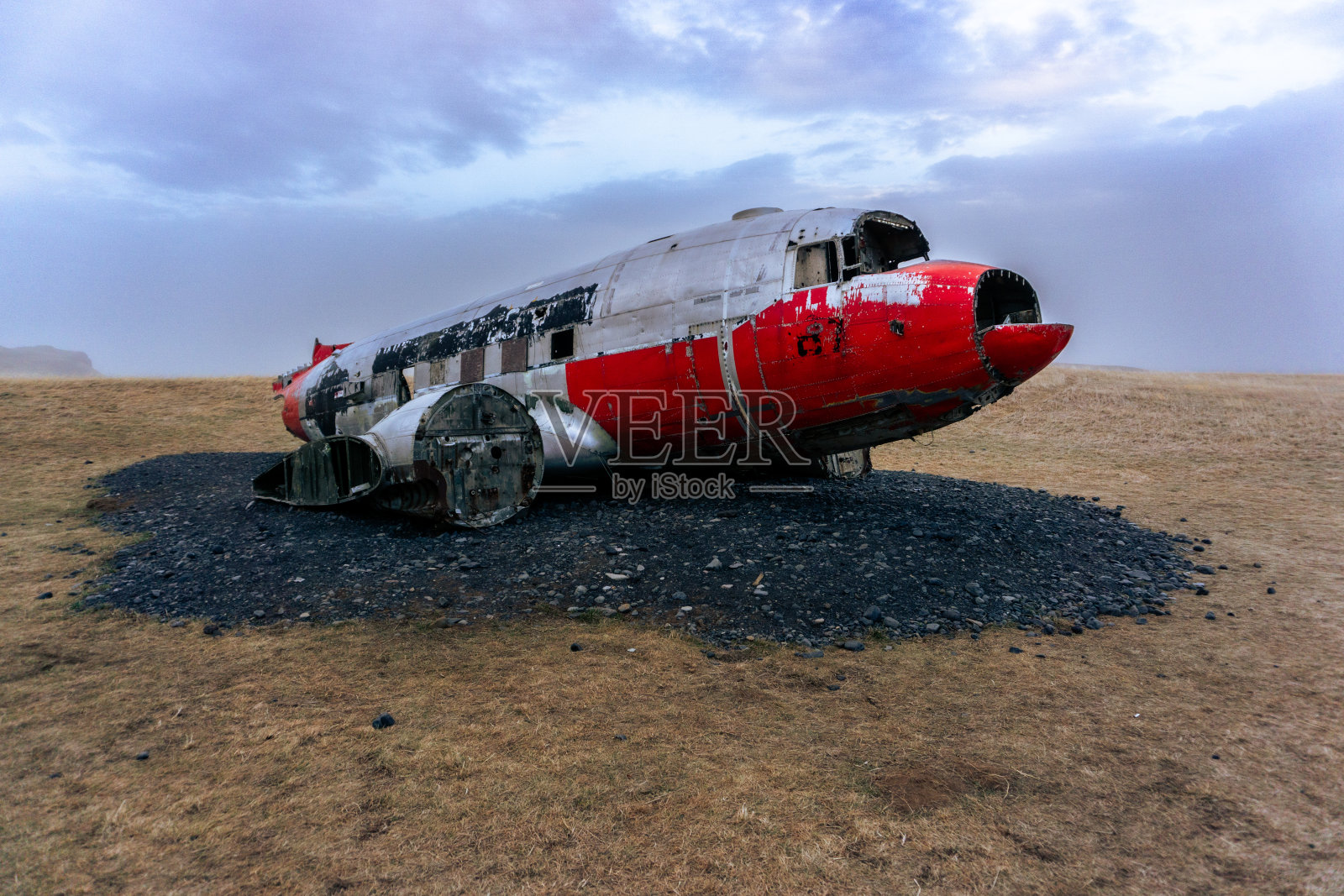 秋天，美国海军飞机在冰岛坠毁照片摄影图片