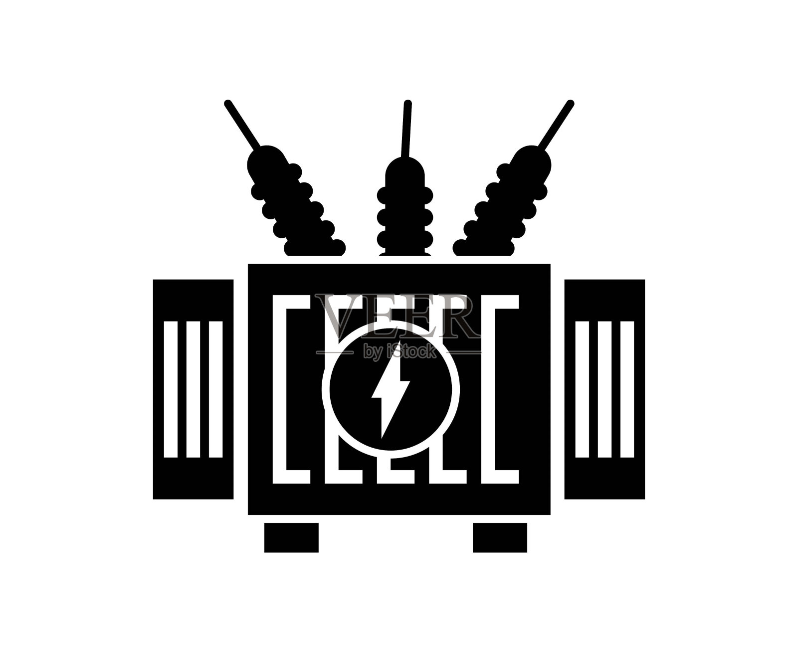 变压器图标，矢量最好的平面图标。插画图片素材