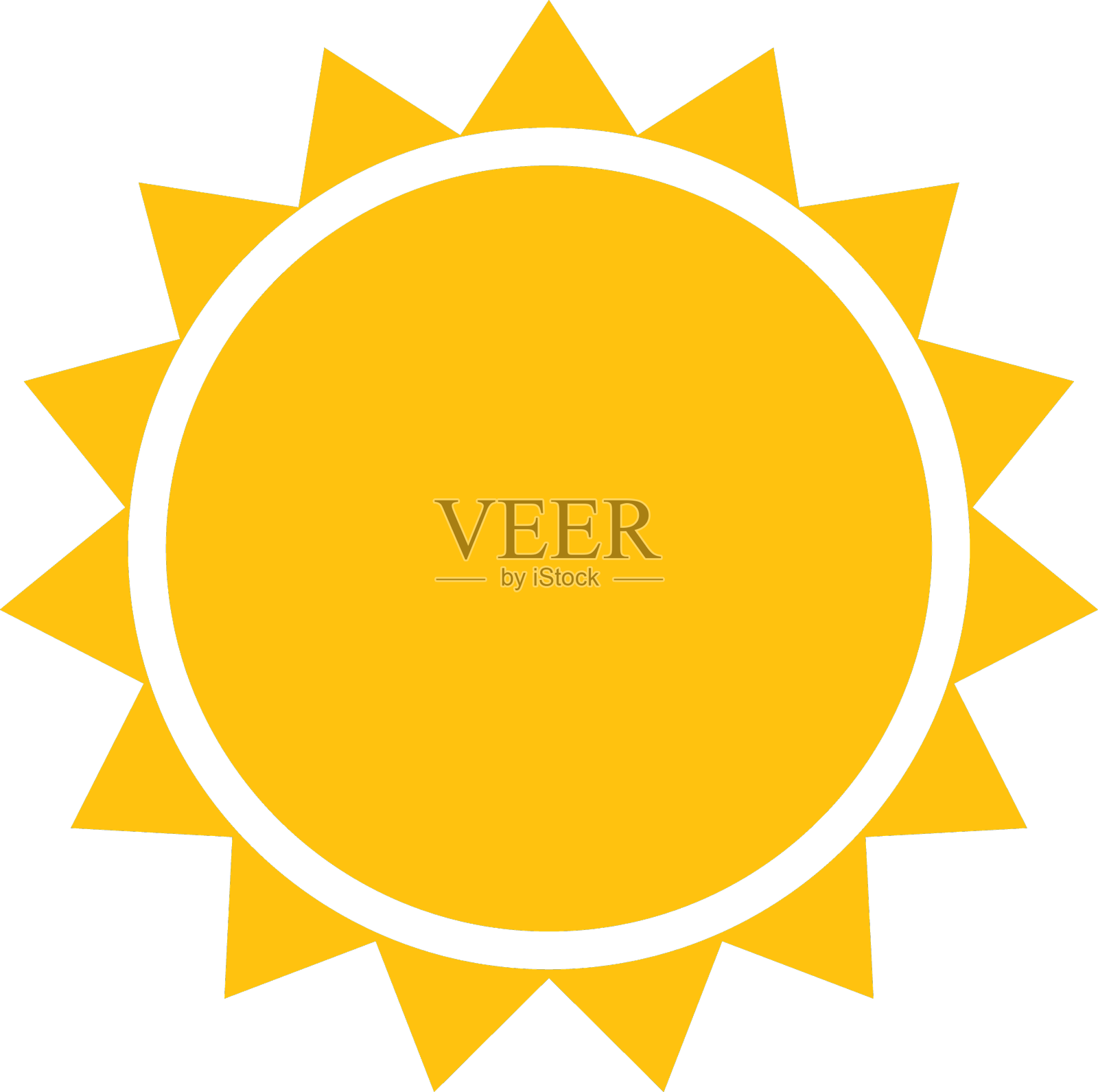 太阳尖锐光束图标设计元素图片