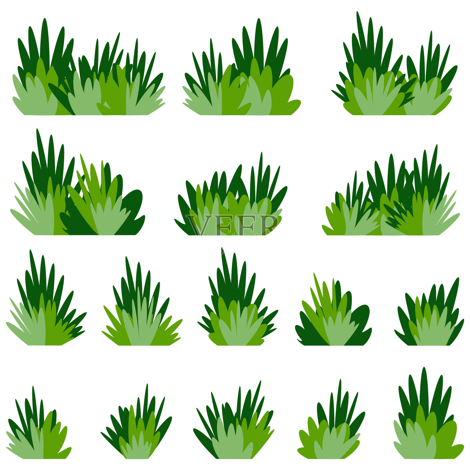 一丛丛绿草郁郁葱葱，一串串翠绿设计元素图片