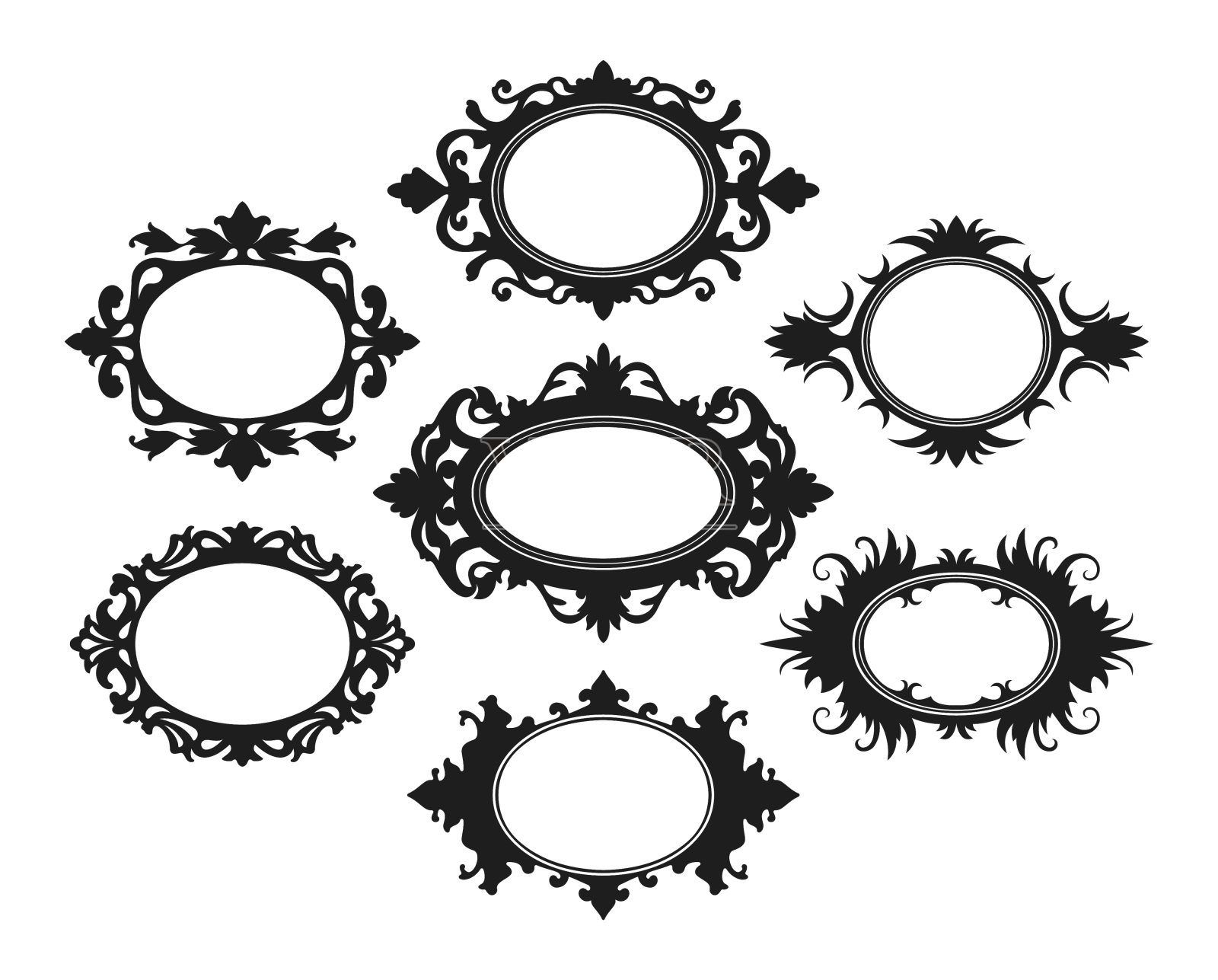华丽的古董框架收藏设计元素图片