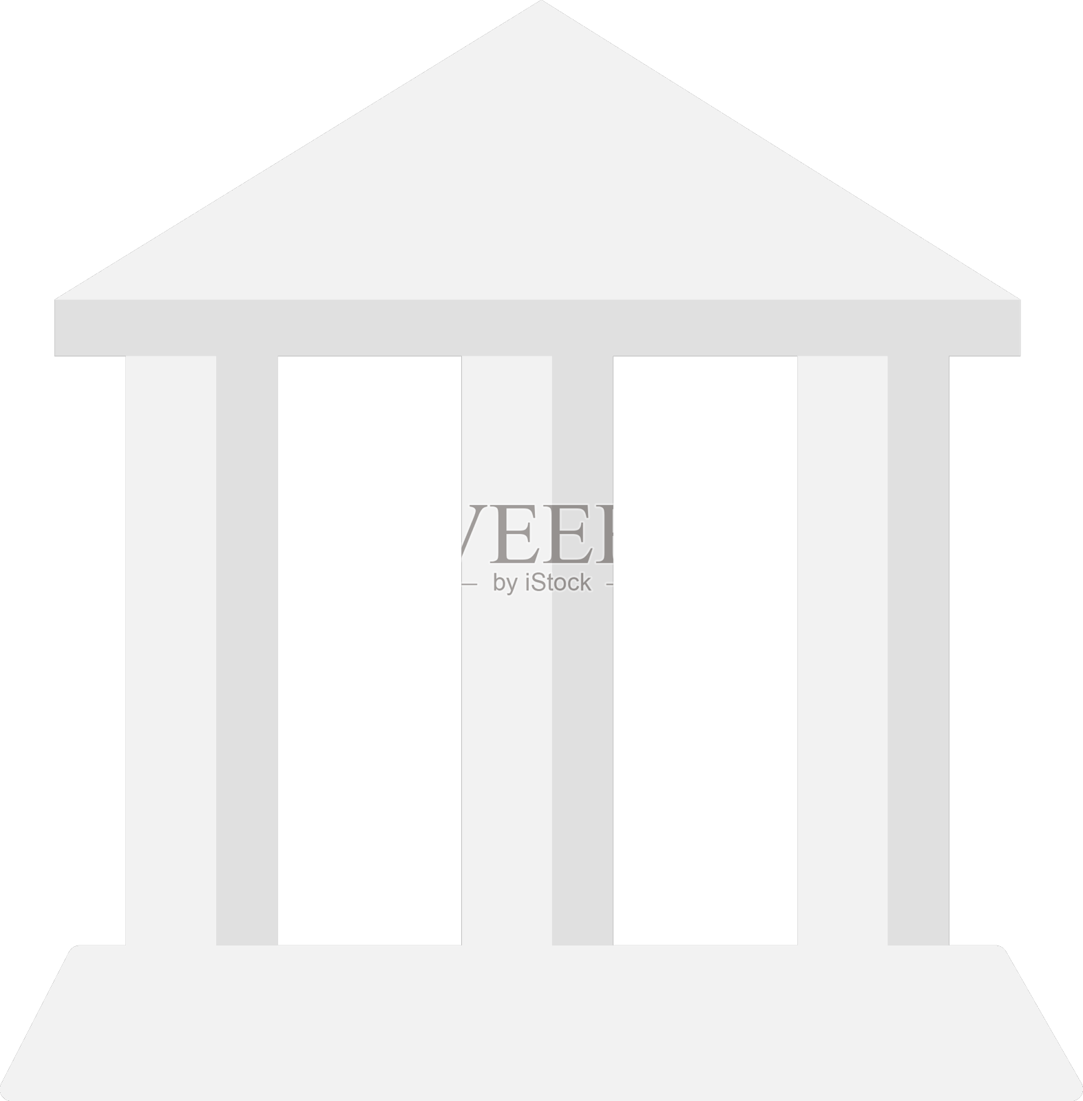 万神殿平面图标设计元素图片