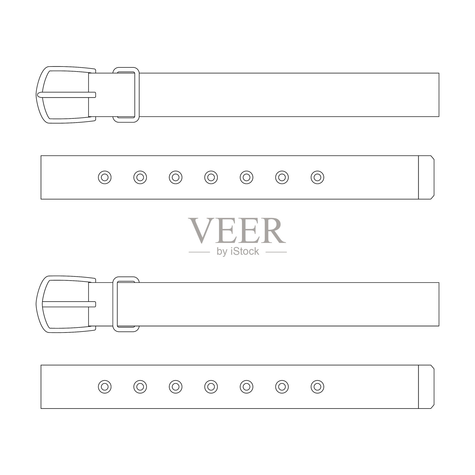 样板带平面设计服装轮廓插画图片素材