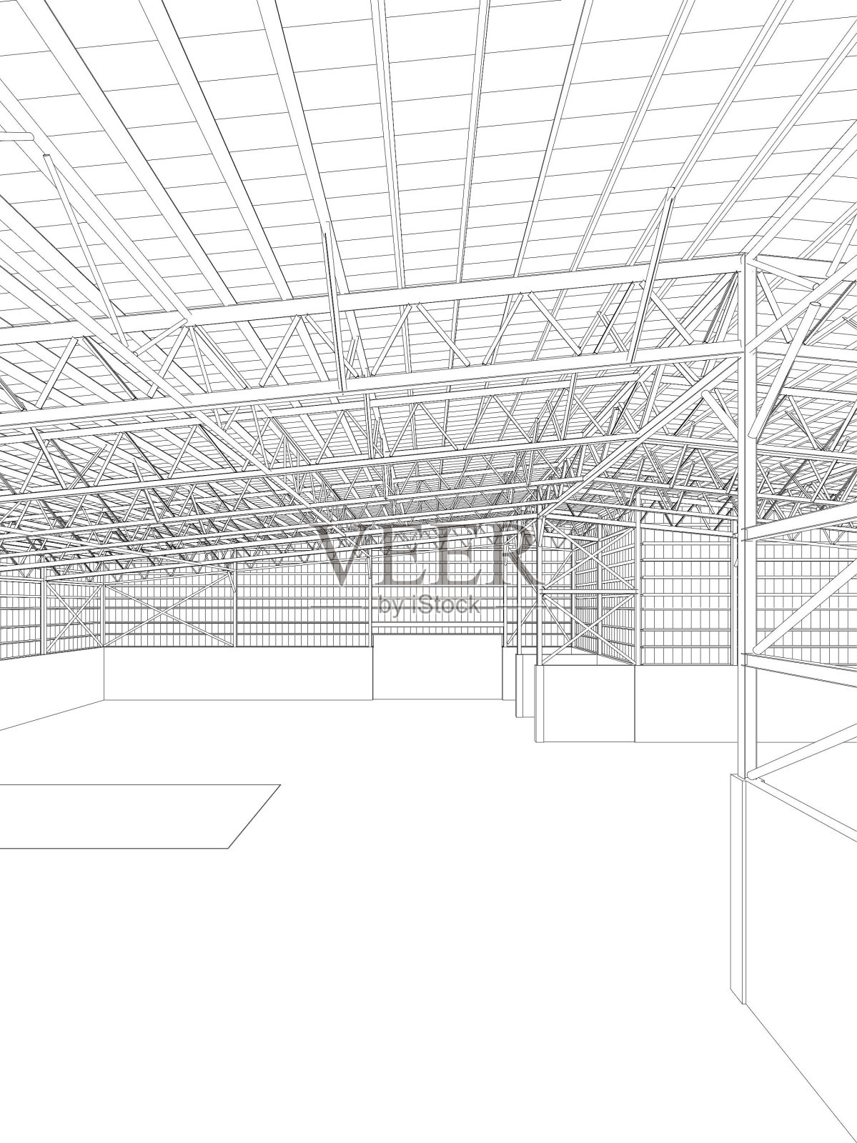 工业建筑的三维插图照片摄影图片