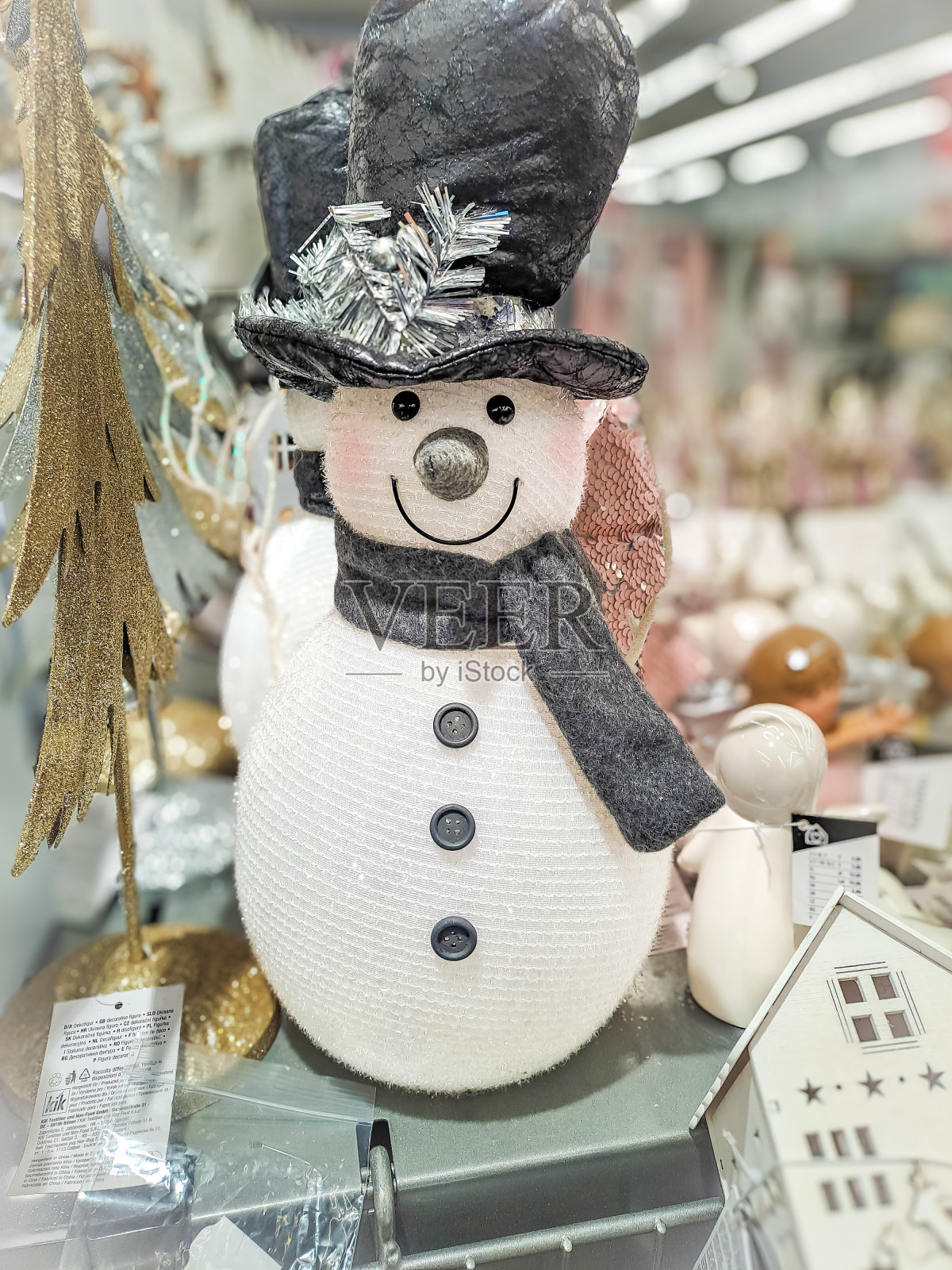 新年的玩具雪人，新年的心情，圣诞的精神照片摄影图片