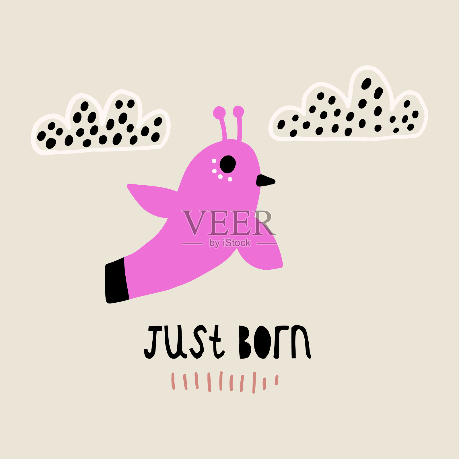 为儿童印刷的民间鸟插画图片素材