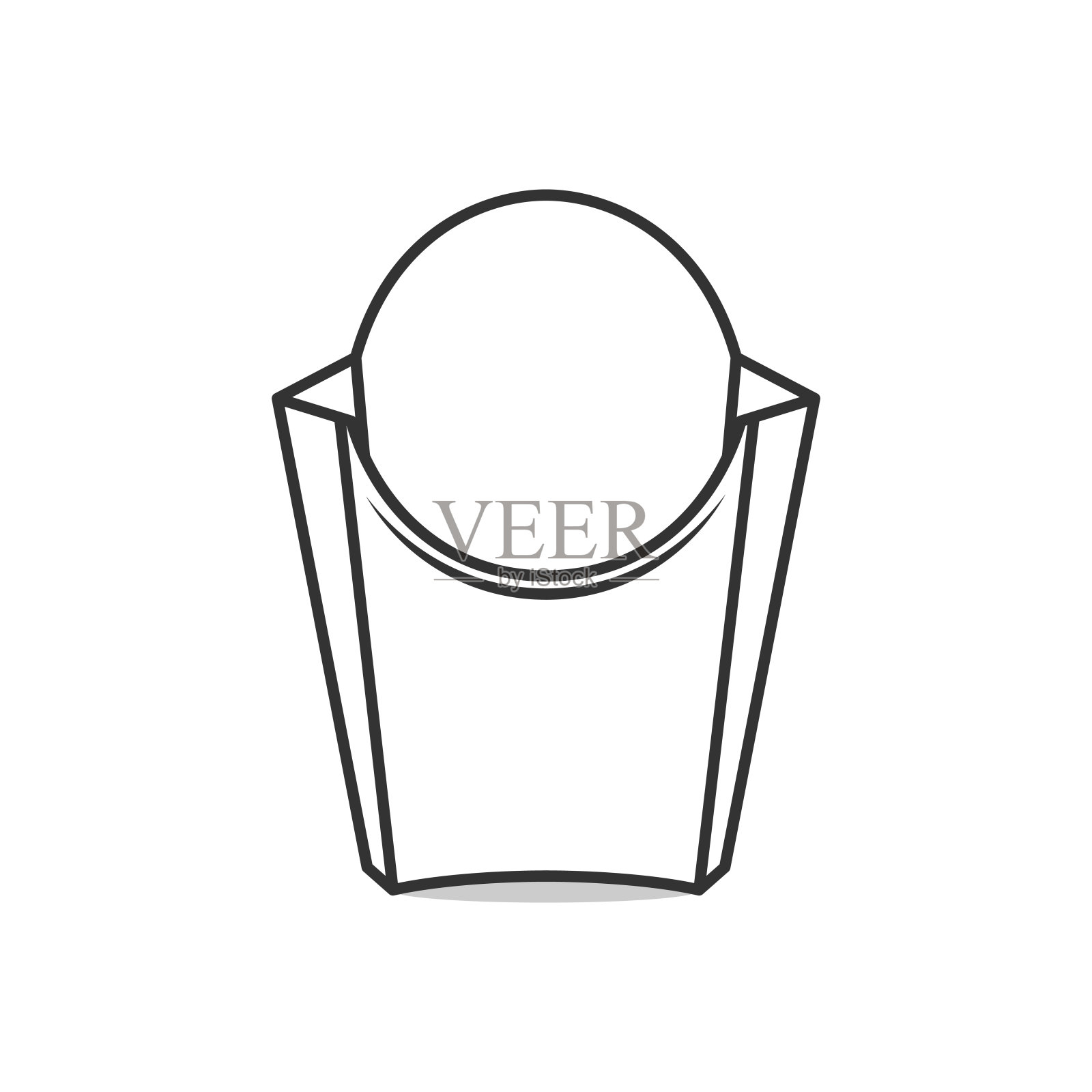 炸薯条的包装插画图片素材