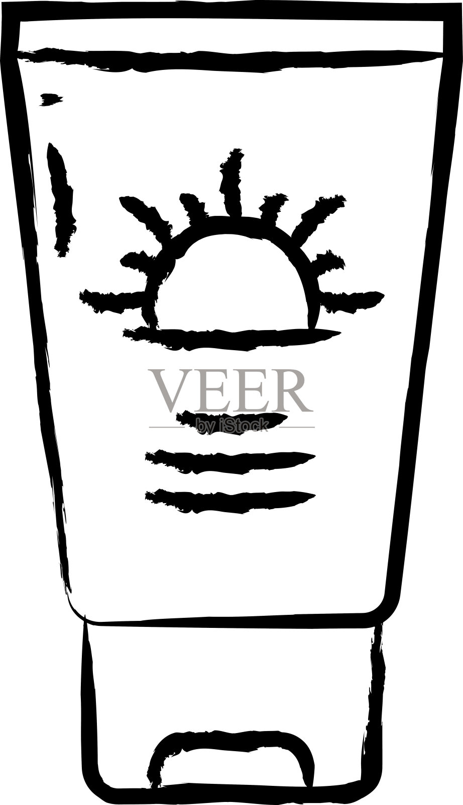 防晒霜手绘矢量插图插画图片素材
