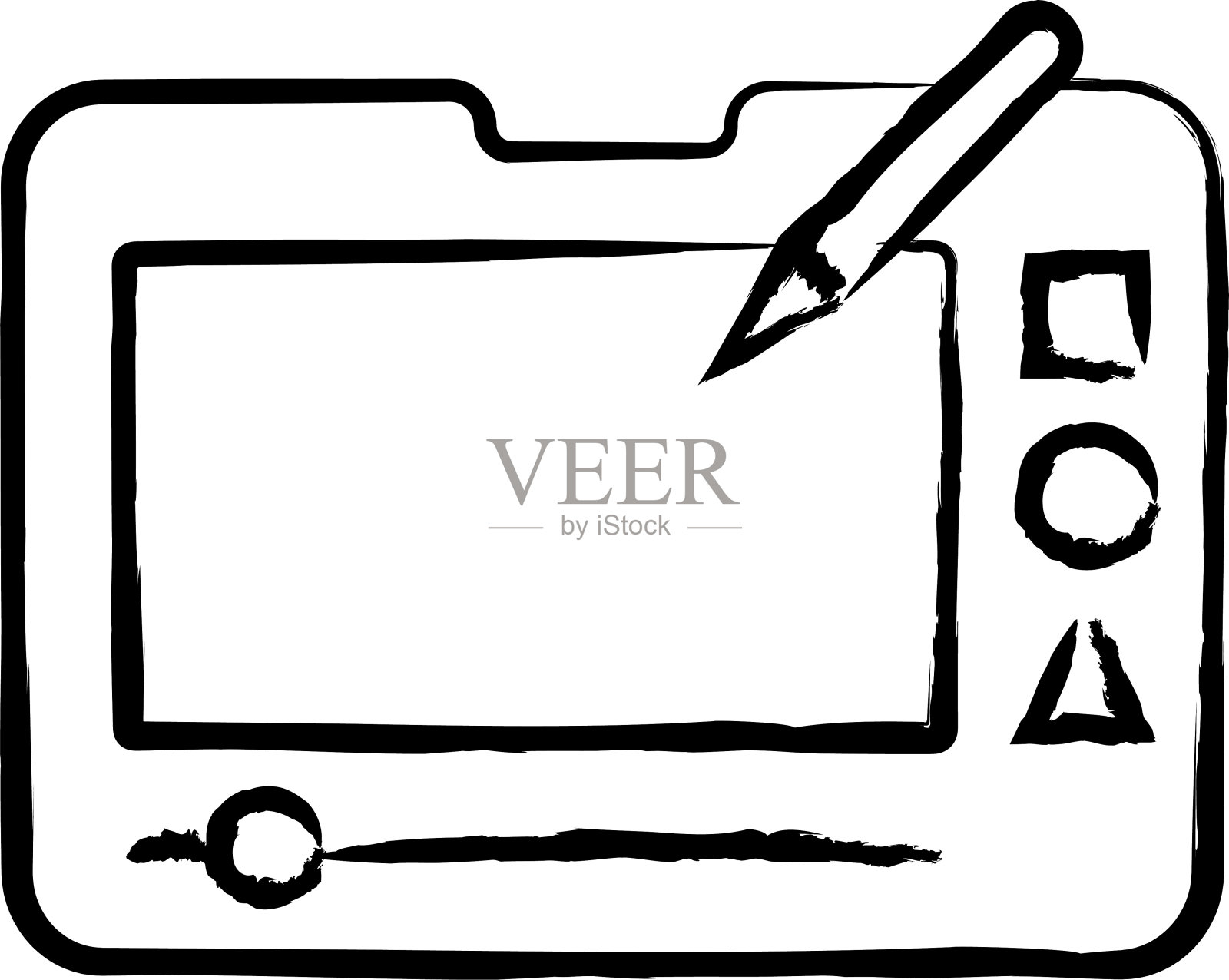 书写板手绘矢量插图插画图片素材