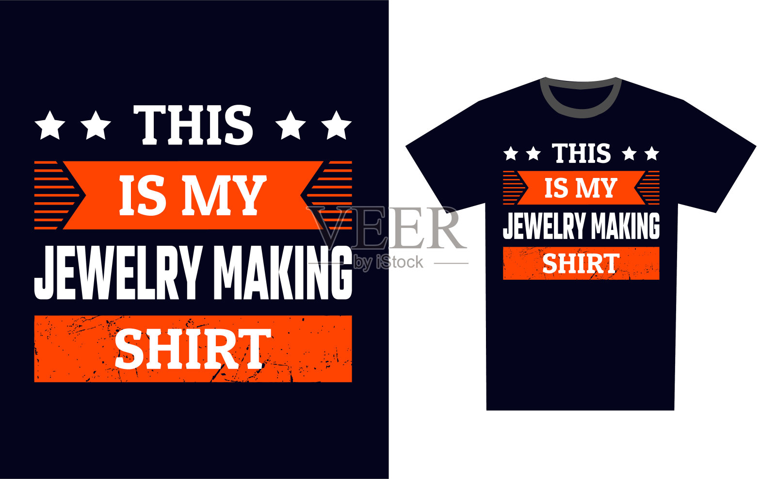 珠宝制作T恤设计模板矢量插画图片素材
