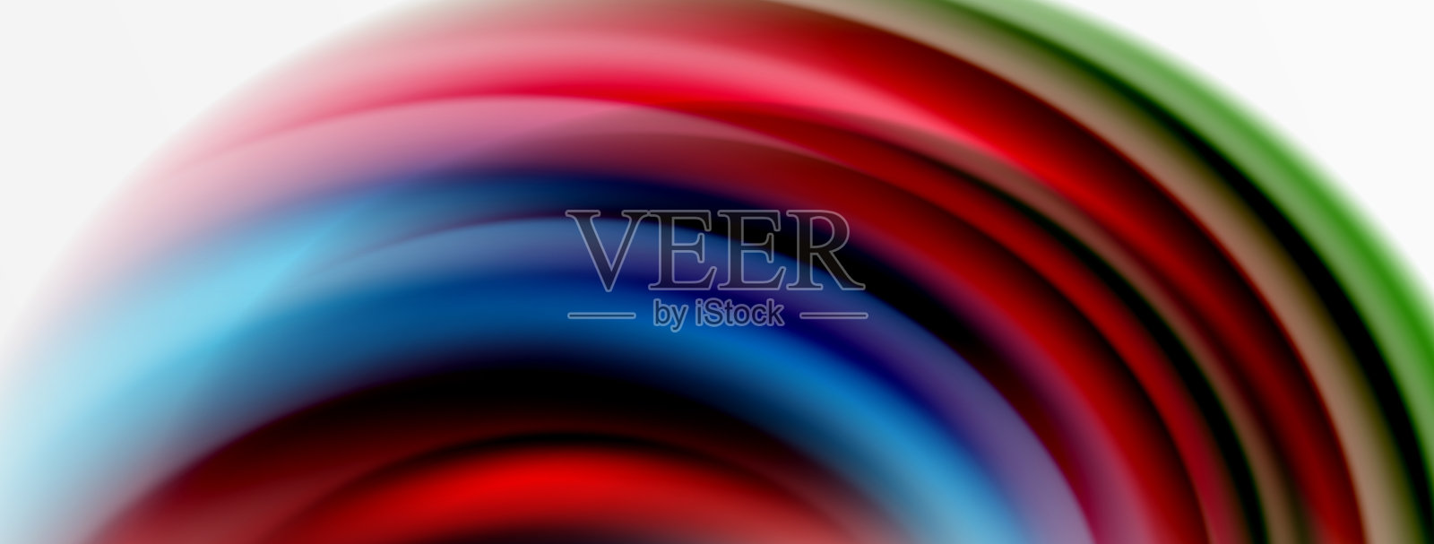 彩虹色丝绸模糊波浪线的背景上插画图片素材