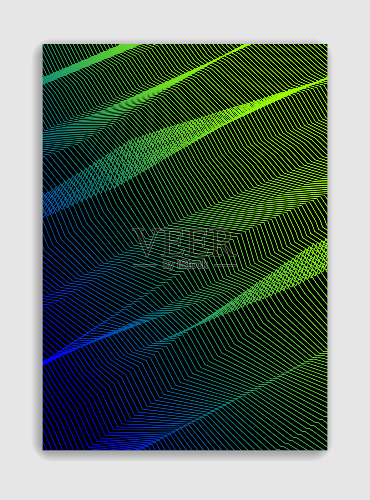 线性矢量最小新潮宣传册设计，封面模板，几何半色调梯度。用于横幅，标语牌，海报，传单。美观特别，花纹纹理。插画图片素材