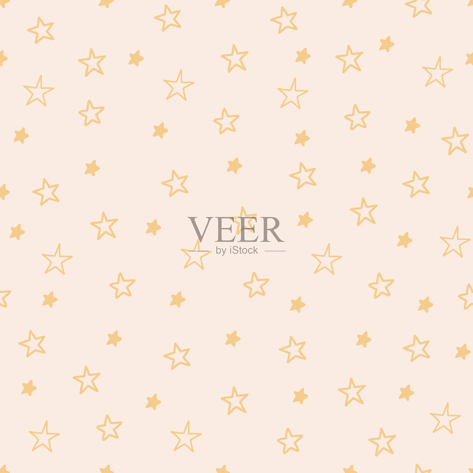 无缝图案与星星在波西米亚的颜色插画图片素材