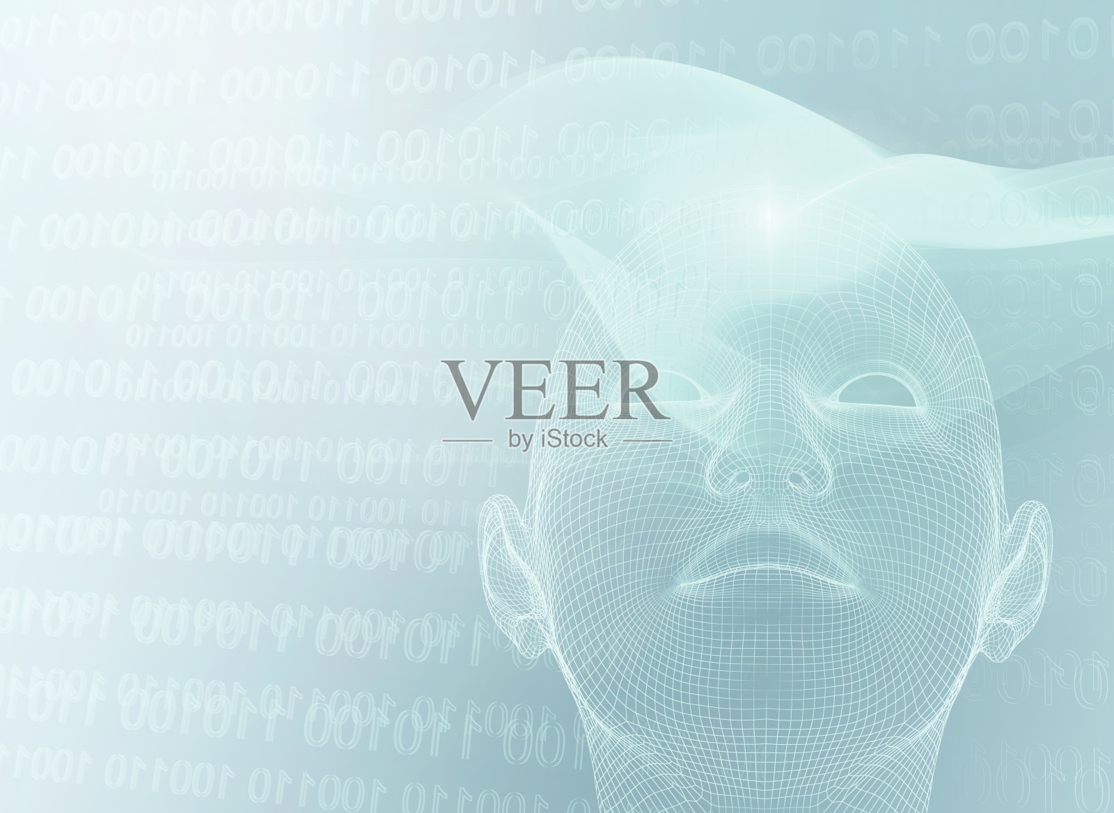 人工神经网络技术的抽象概念照片摄影图片