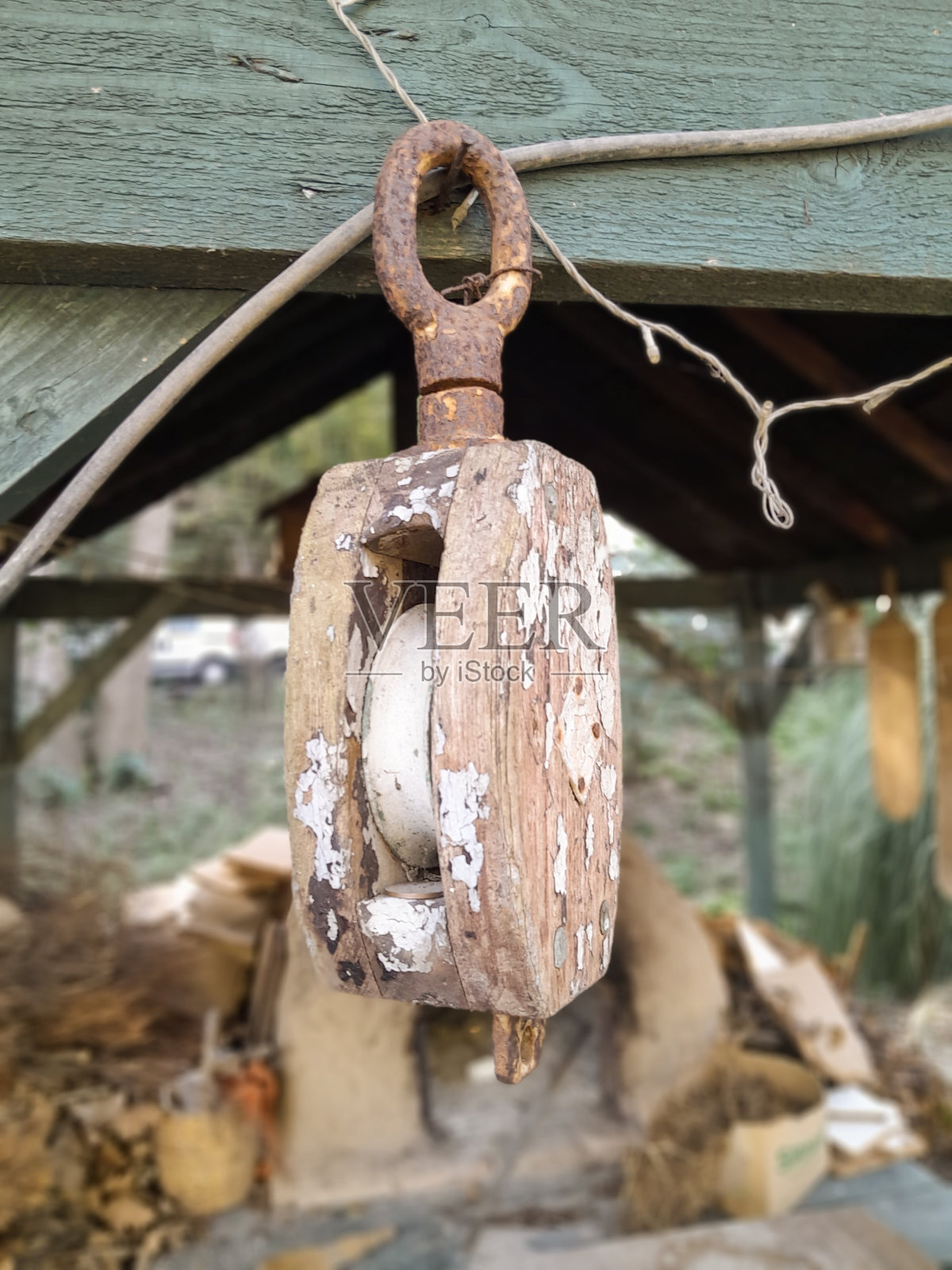 旧绳轴照片摄影图片