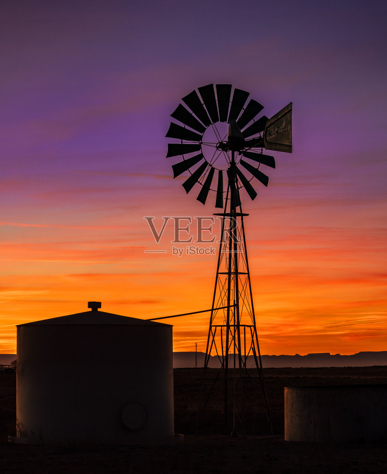 日落风车照片摄影图片