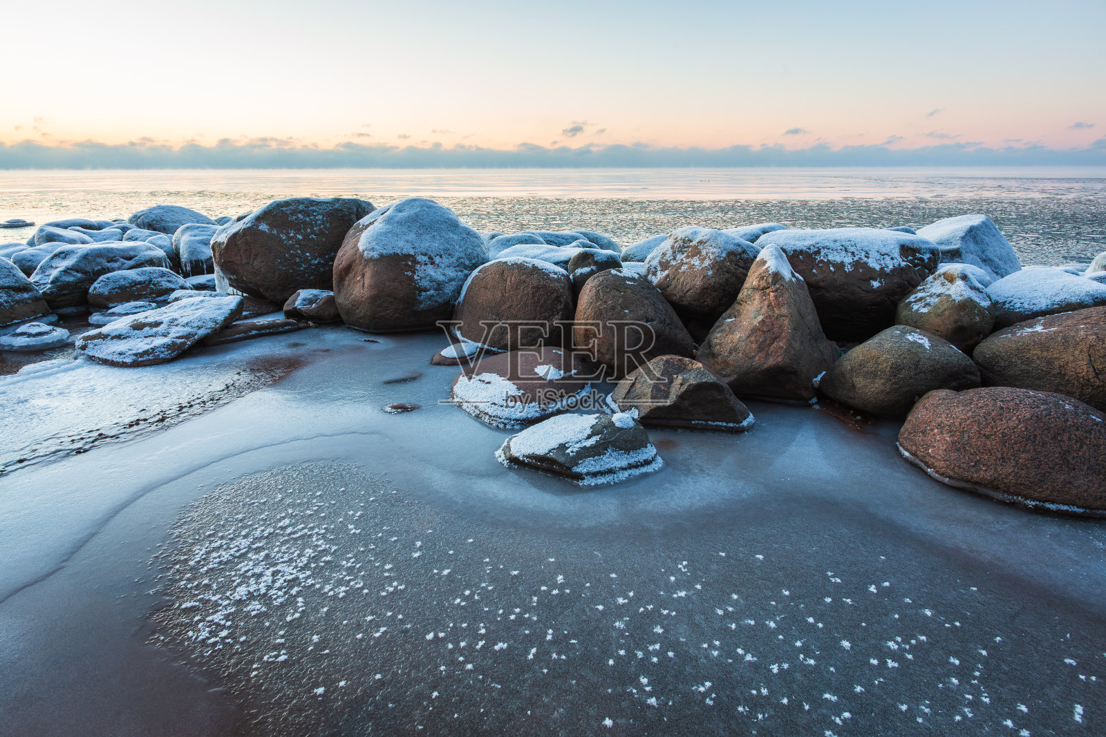 波罗的海的冬天照片摄影图片