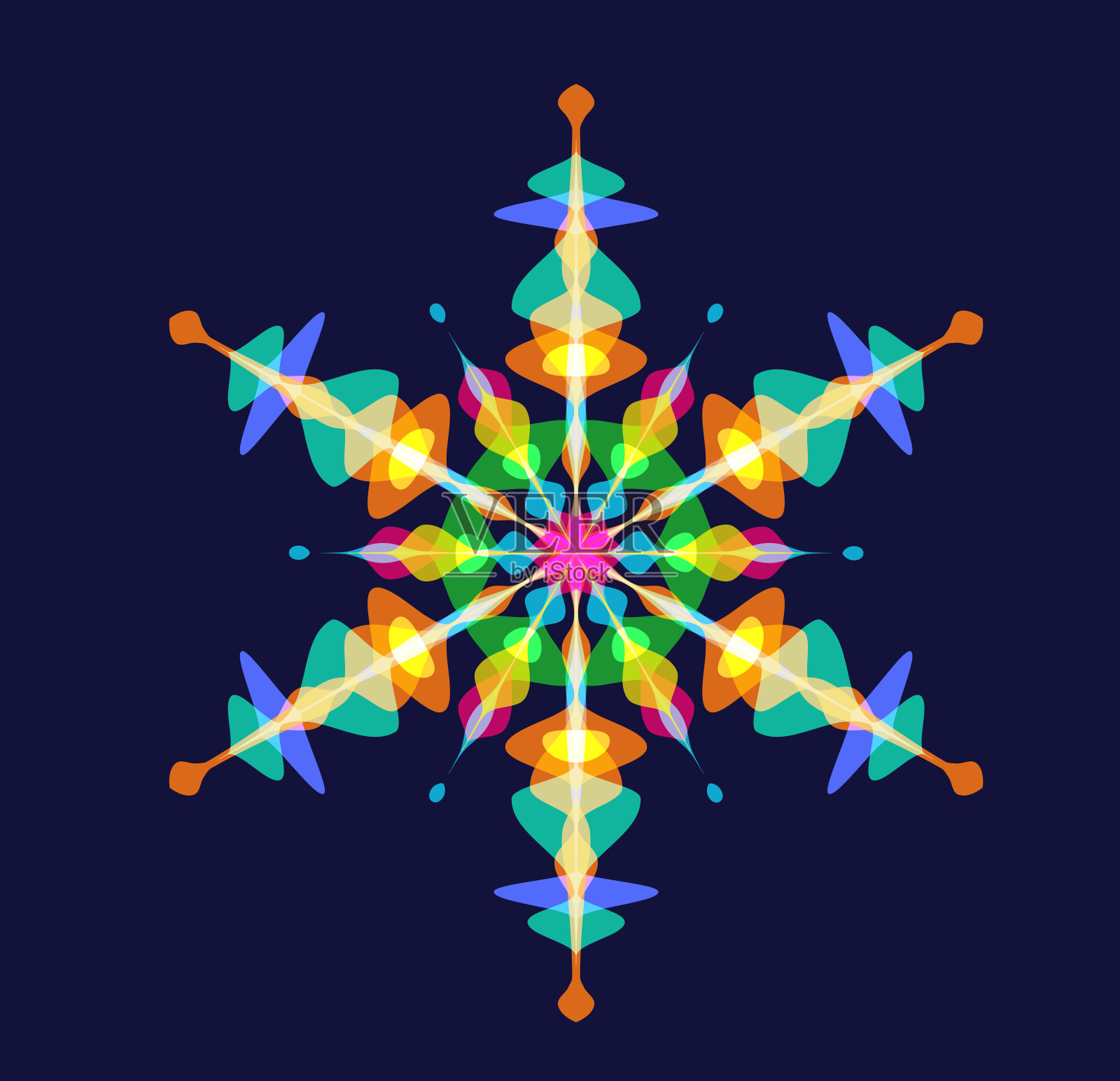 雪花插画图片素材