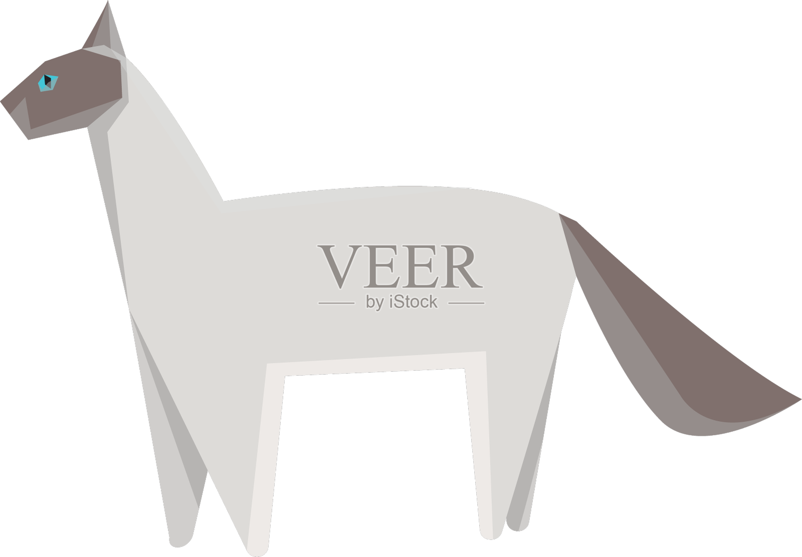 暹罗猫几何设计元素图片