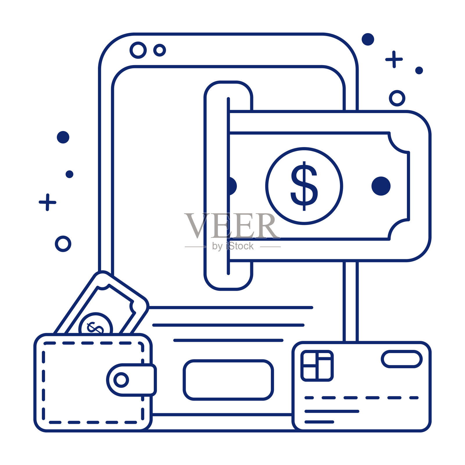 完美的取款设计图标插画图片素材