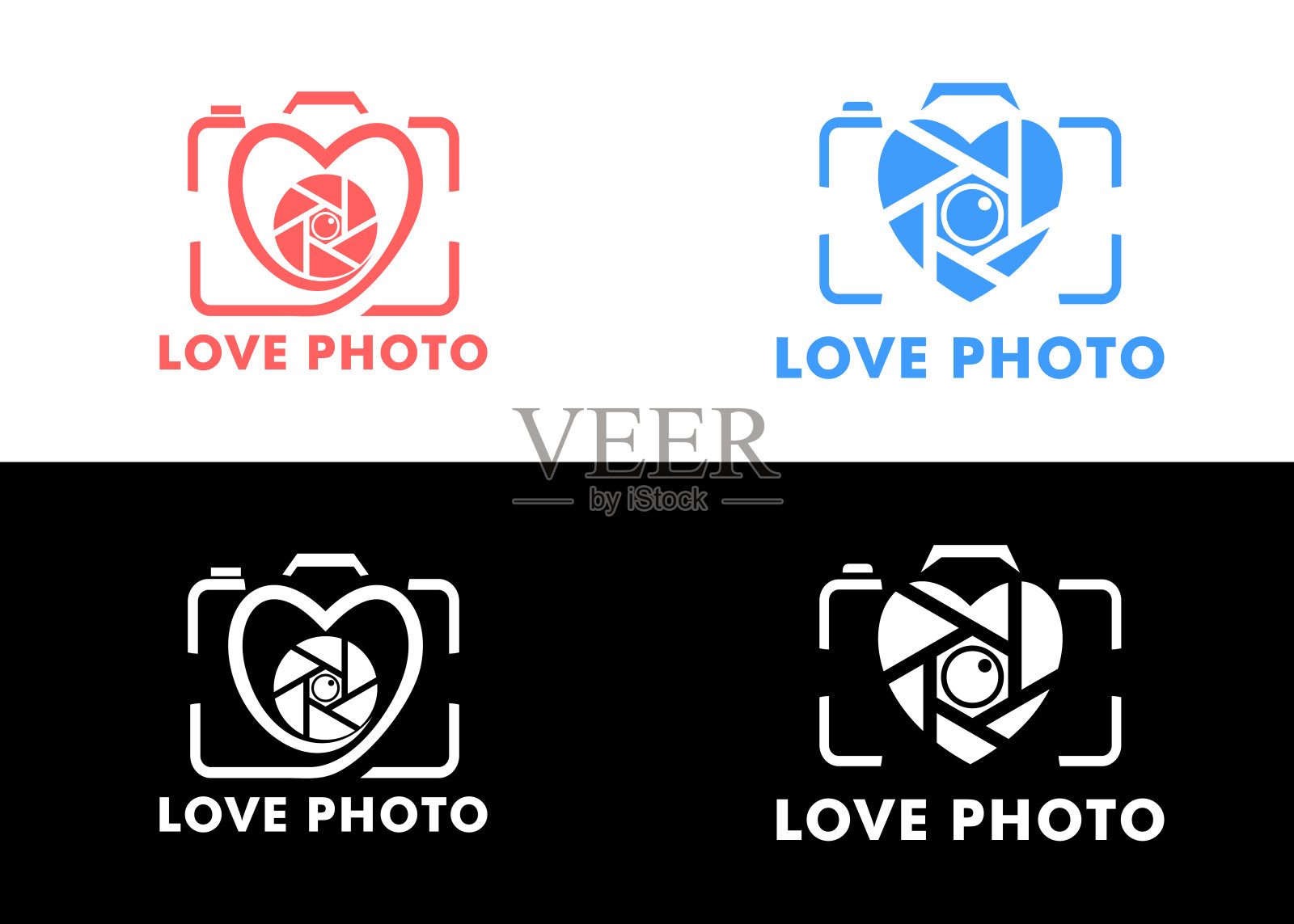 相机摄影logo图标矢量模板，摄影logo合集插画图片素材