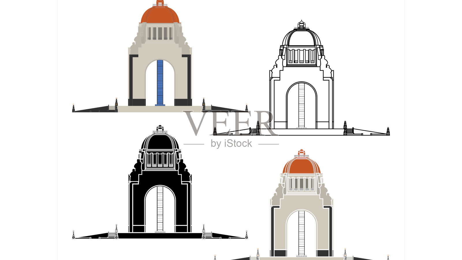 墨西哥城革命纪念碑设计元素图片