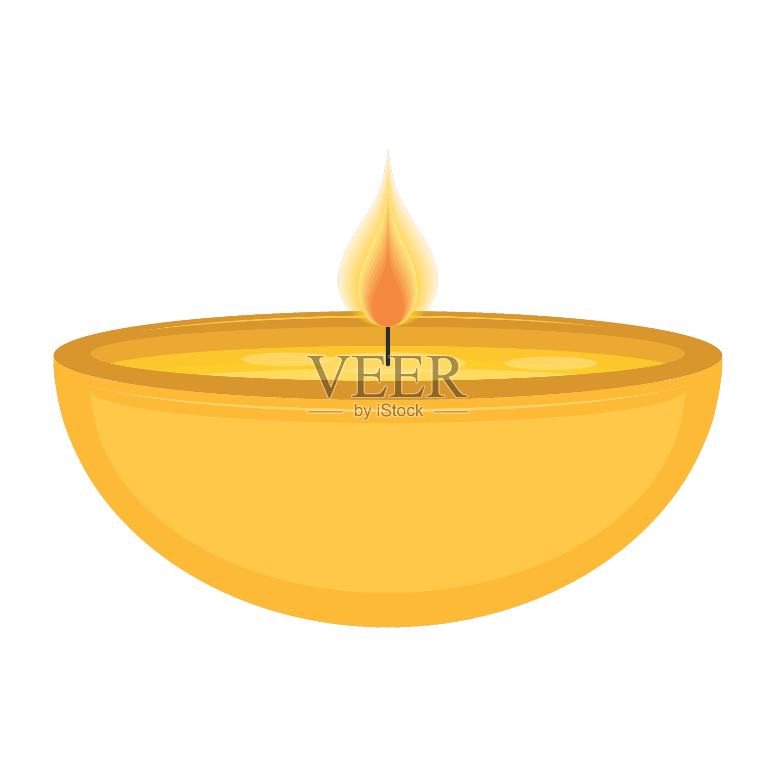 彩色美丽蜡烛设计元素图片