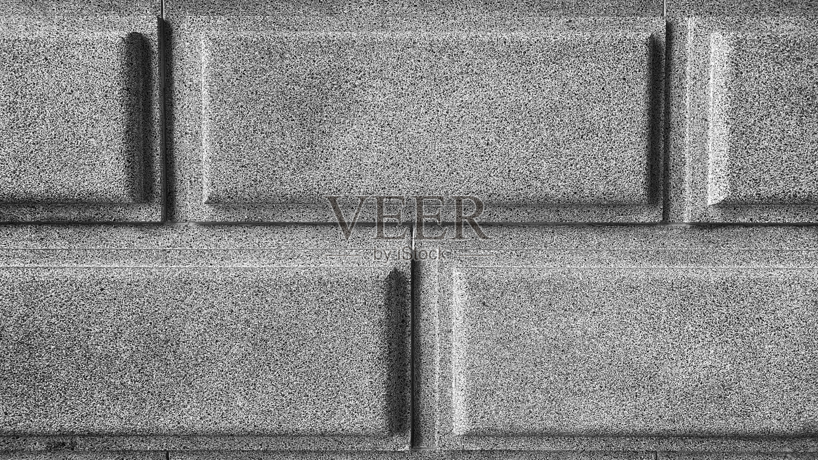 引人注目的砖墙图案正面视图，灰色优雅的颜色三上二下照片摄影图片