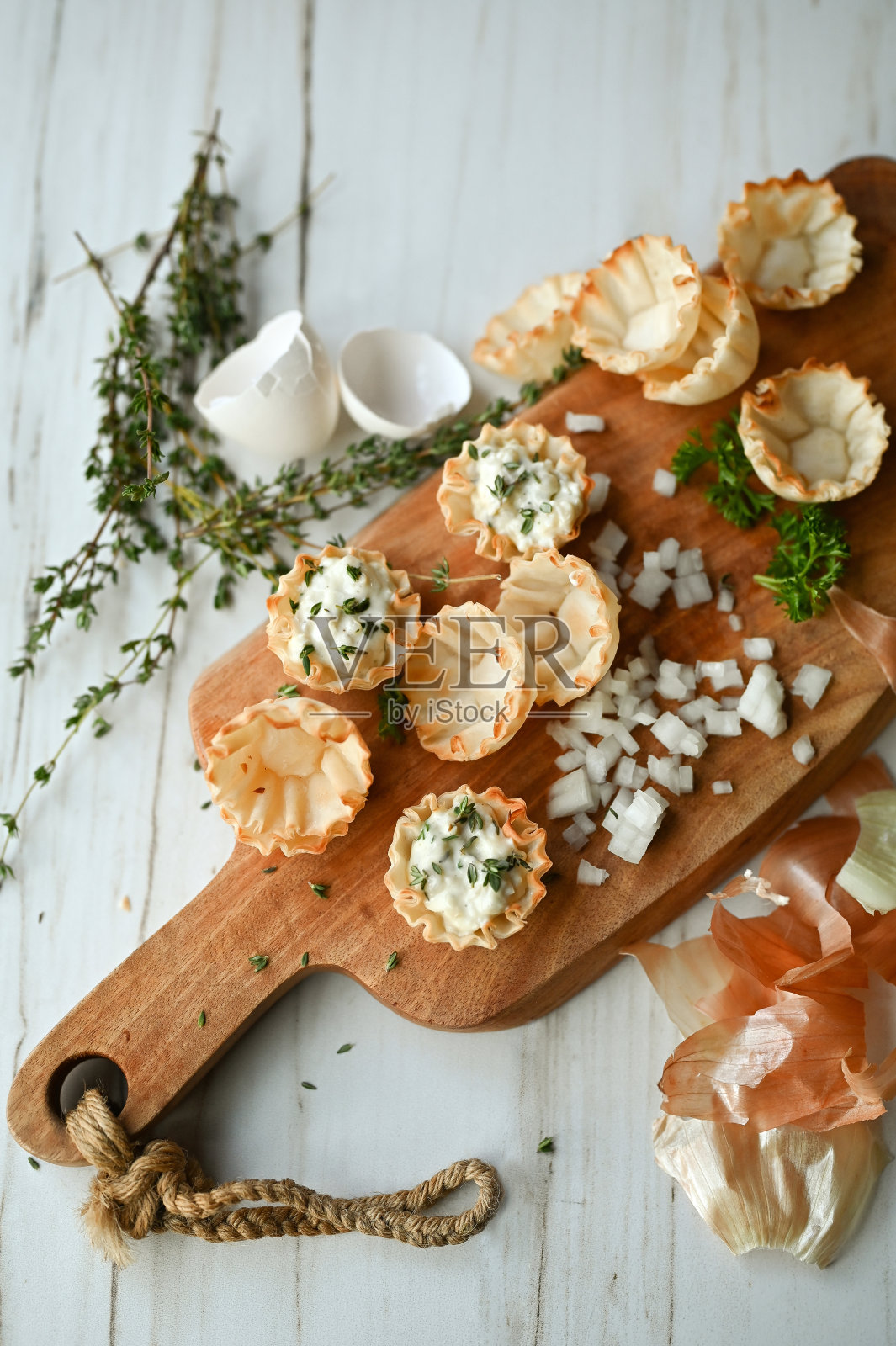 法式洋葱馅饼照片摄影图片