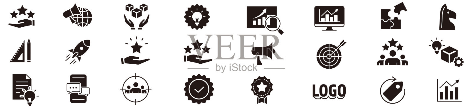 品牌，营销，产品，品牌，价值，图标集合向量插画图片素材