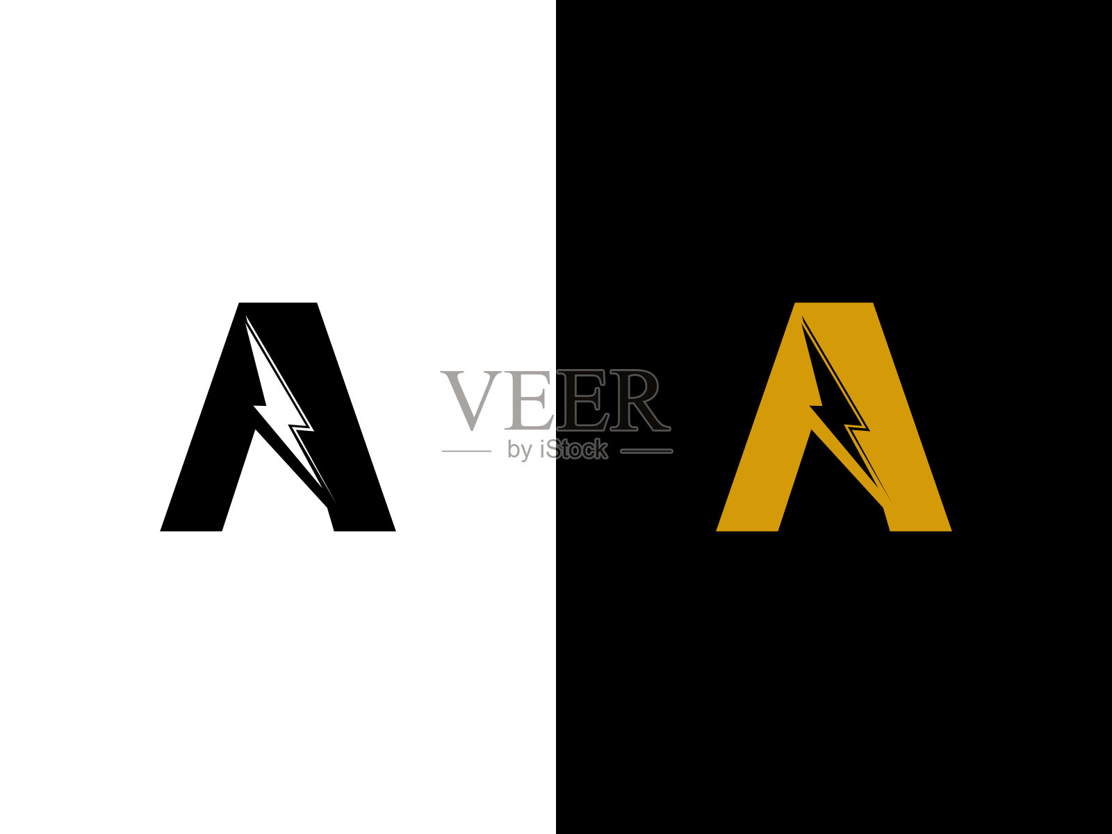 标识公司的一个标志能量向量。首字母伏特模板矢量插图为您的品牌。插画图片素材